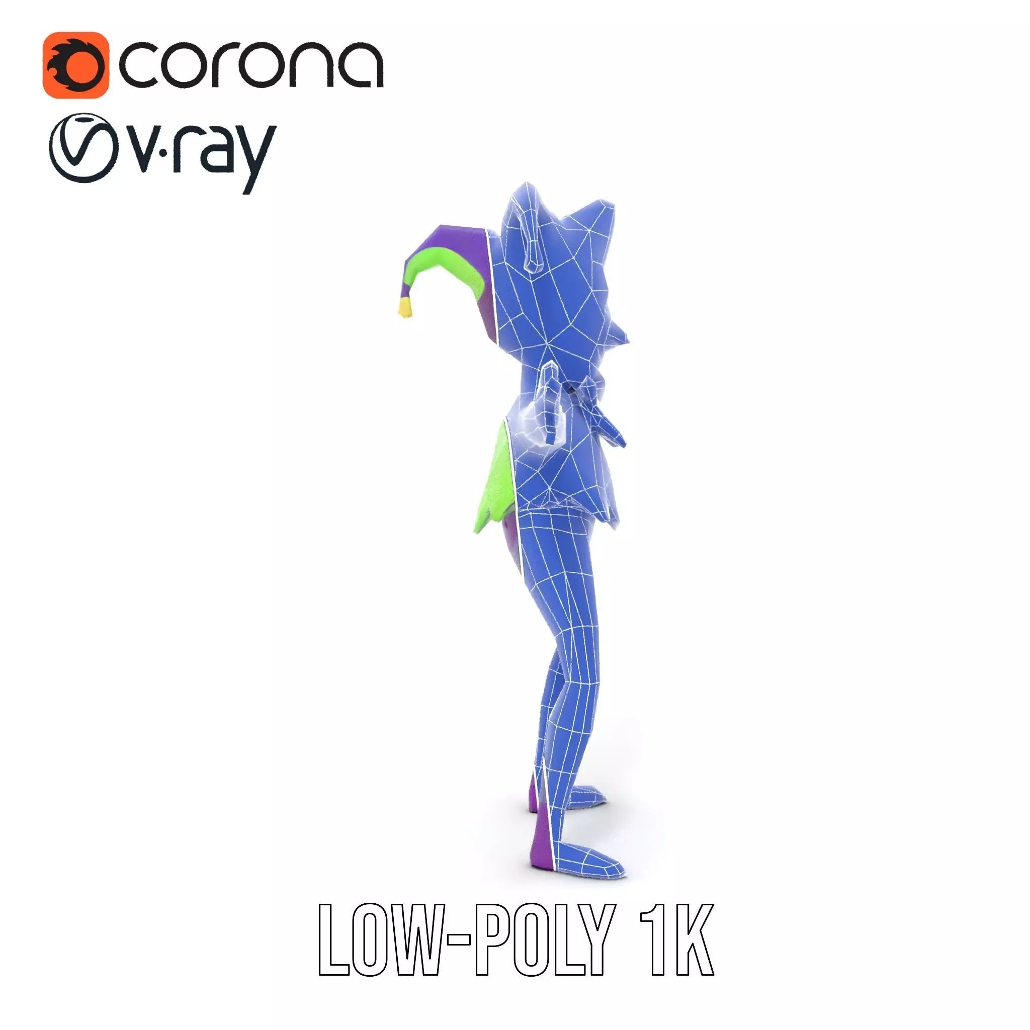 Jester Character model pack Low-poly 3D model_31