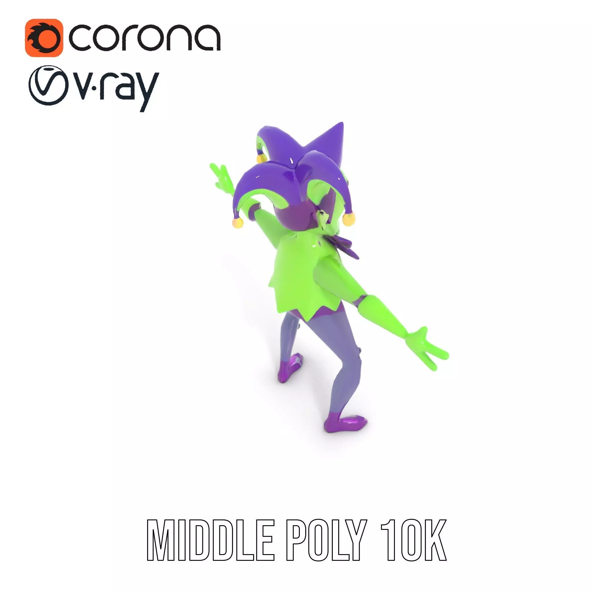 Jester Character model pack Low-poly 3D model_11