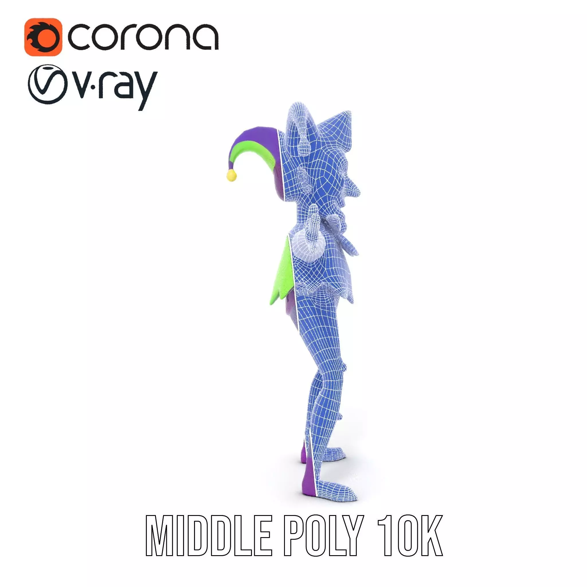 Jester Character model pack Low-poly 3D model_30