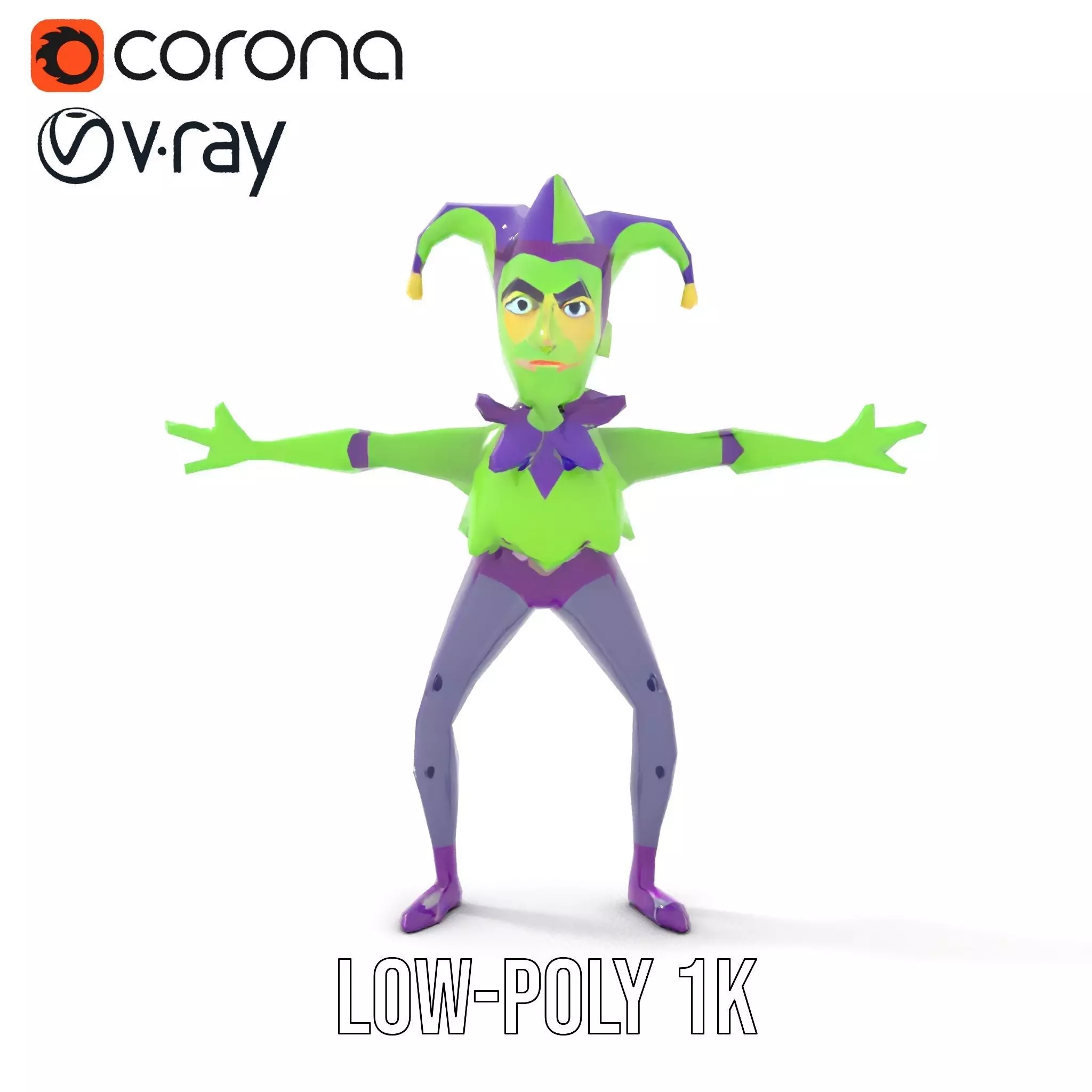 Jester Character model pack Low-poly 3D model_20