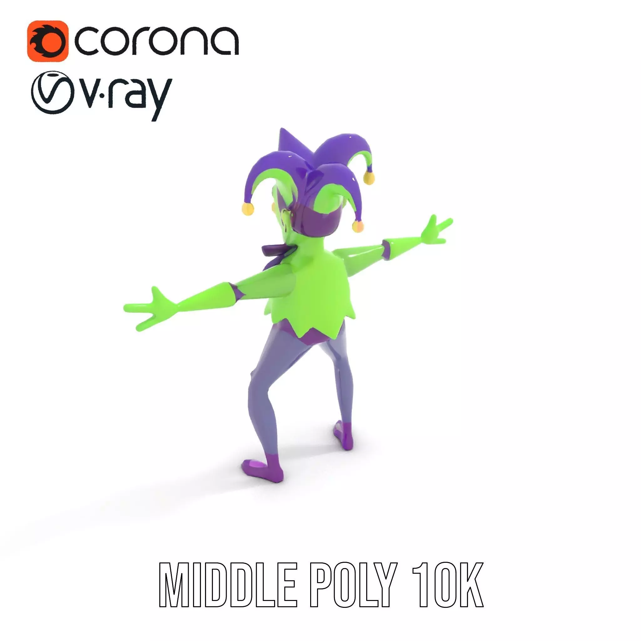 Jester Character model pack Low-poly 3D model_5