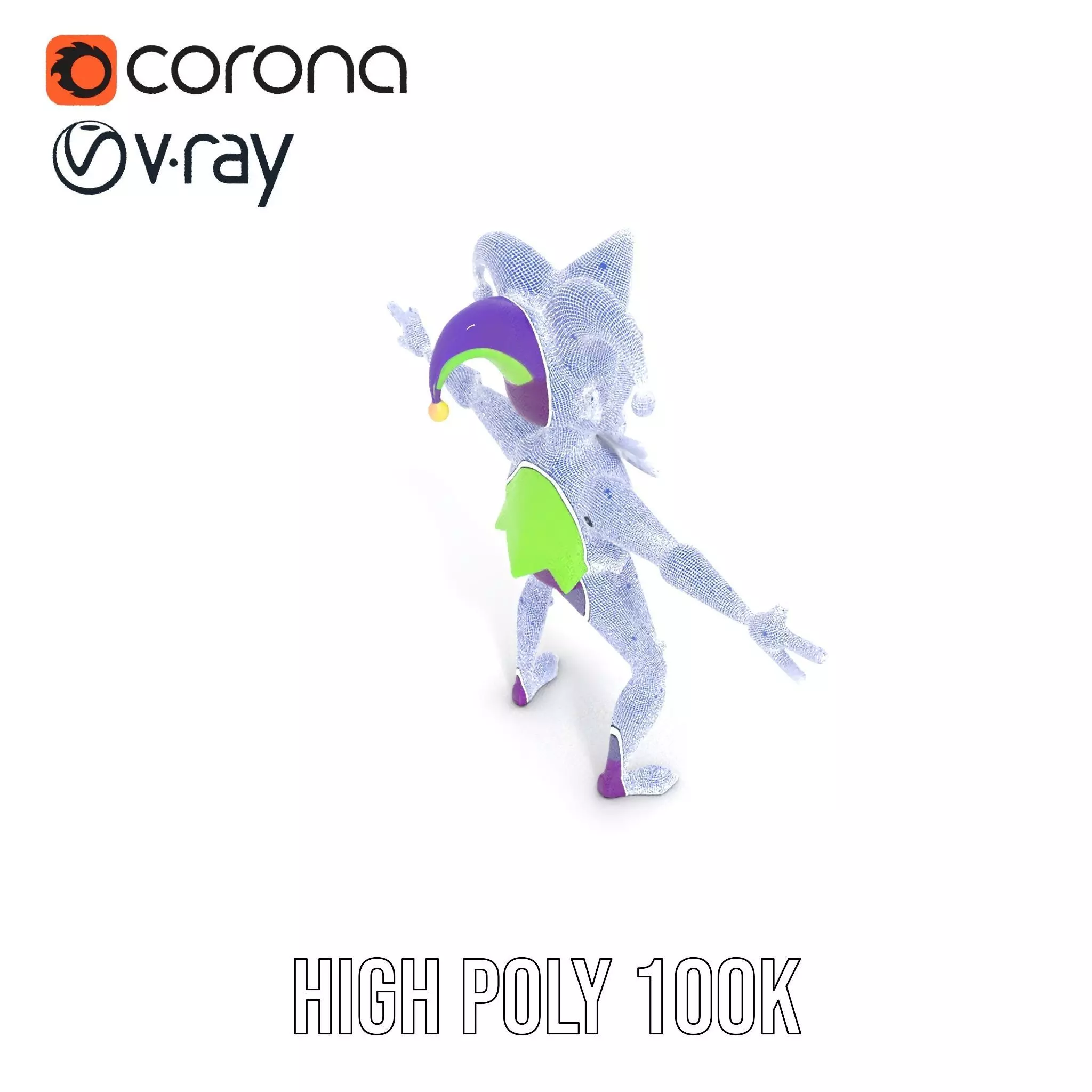 Jester Character model pack Low-poly 3D model_26