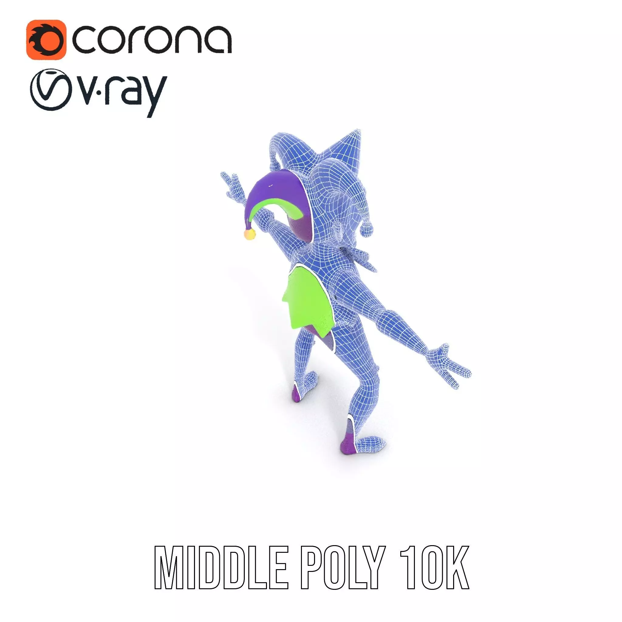 Jester Character model pack Low-poly 3D model_27