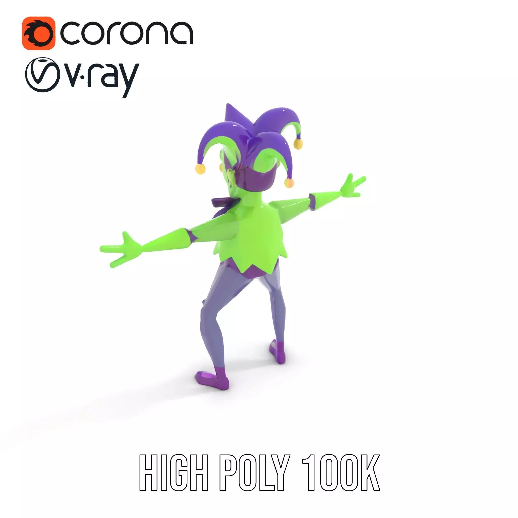 Jester Character model pack Low-poly 3D model_21