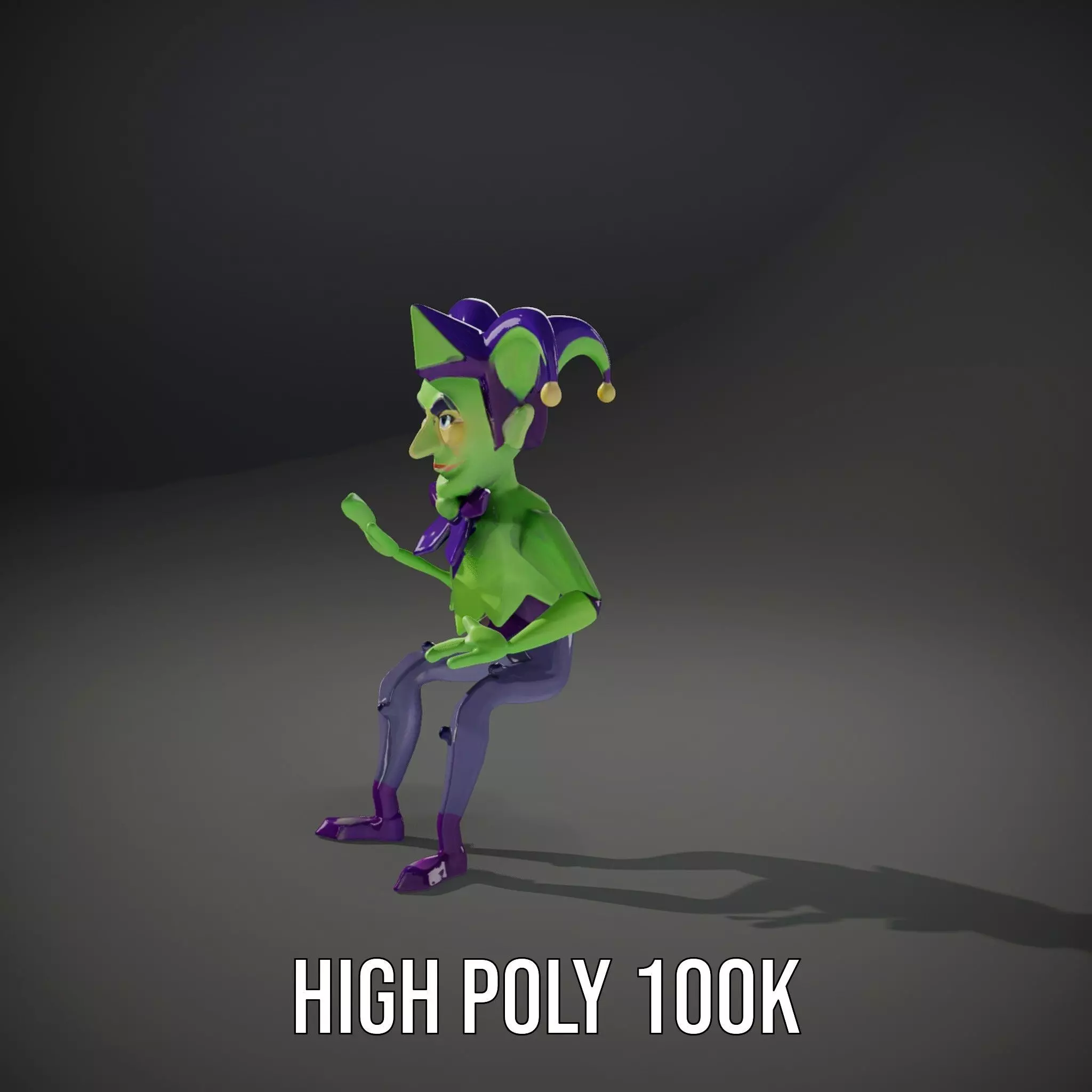 Jester Character model pack Low-poly 3D model_10