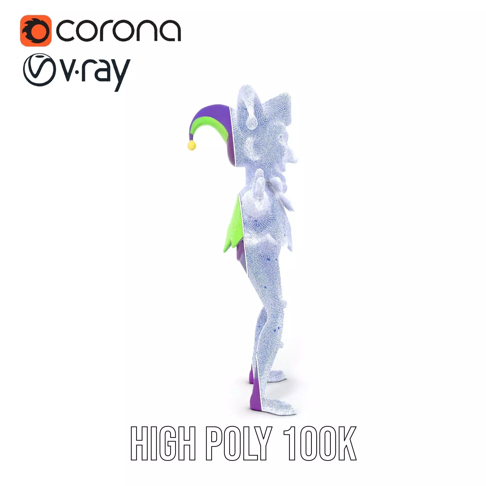 Jester Character model pack Low-poly 3D model_32