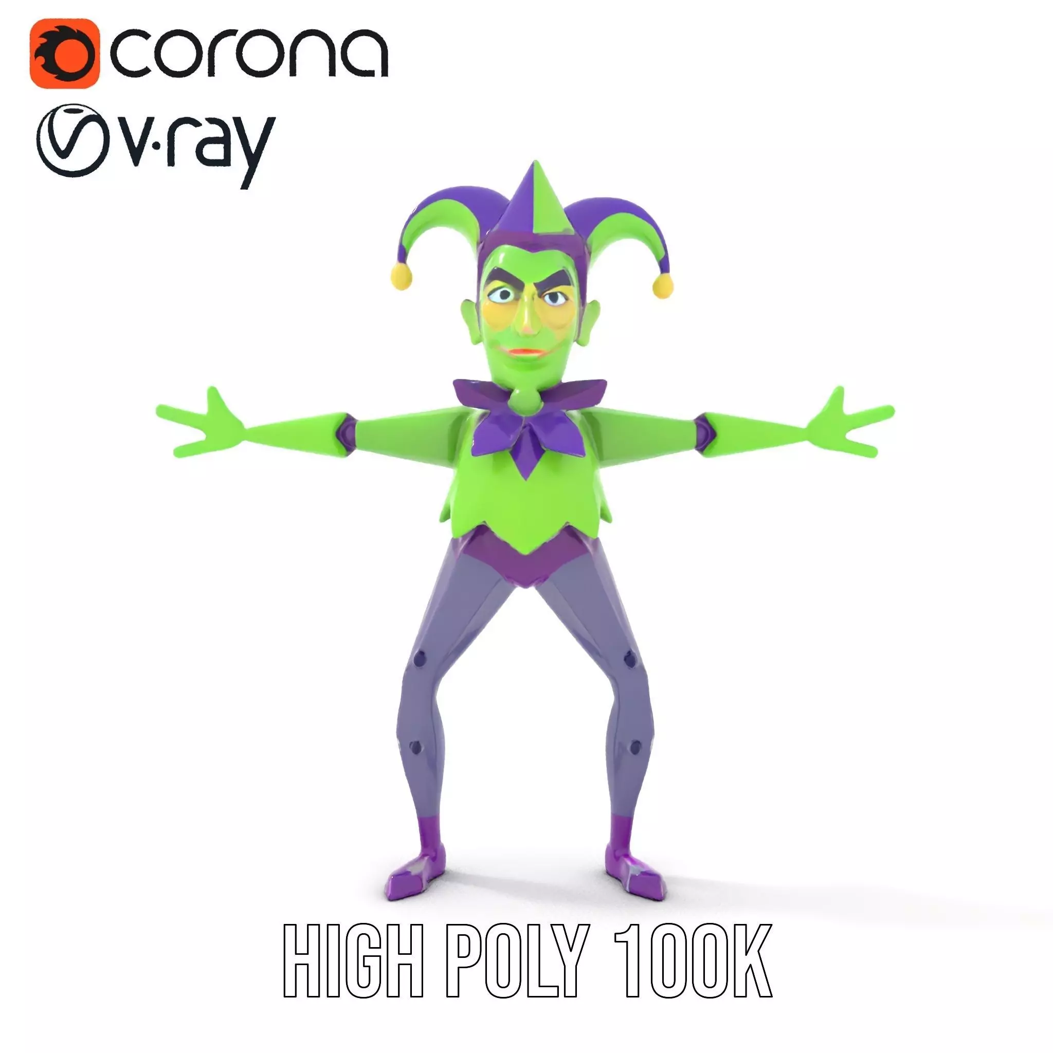 Jester Character model pack Low-poly 3D model_15