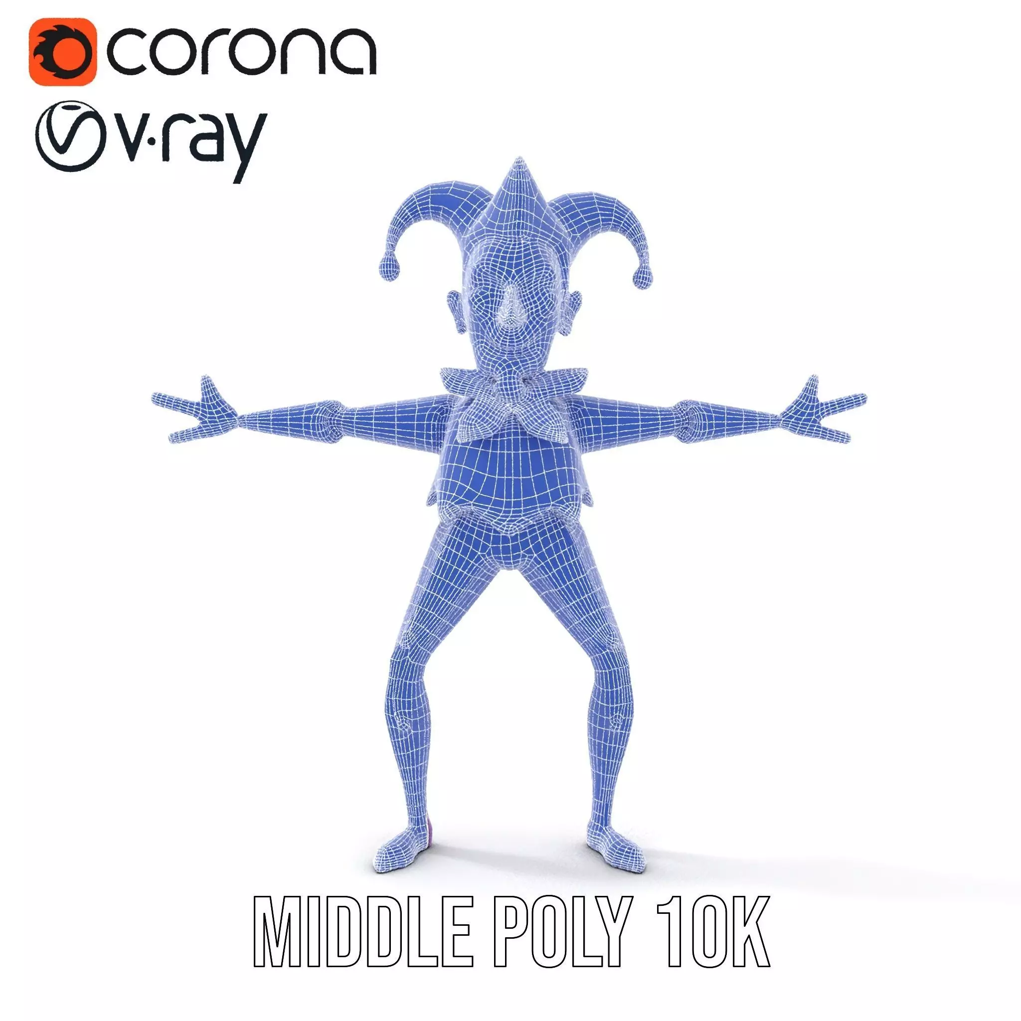 Jester Character model pack Low-poly 3D model_24