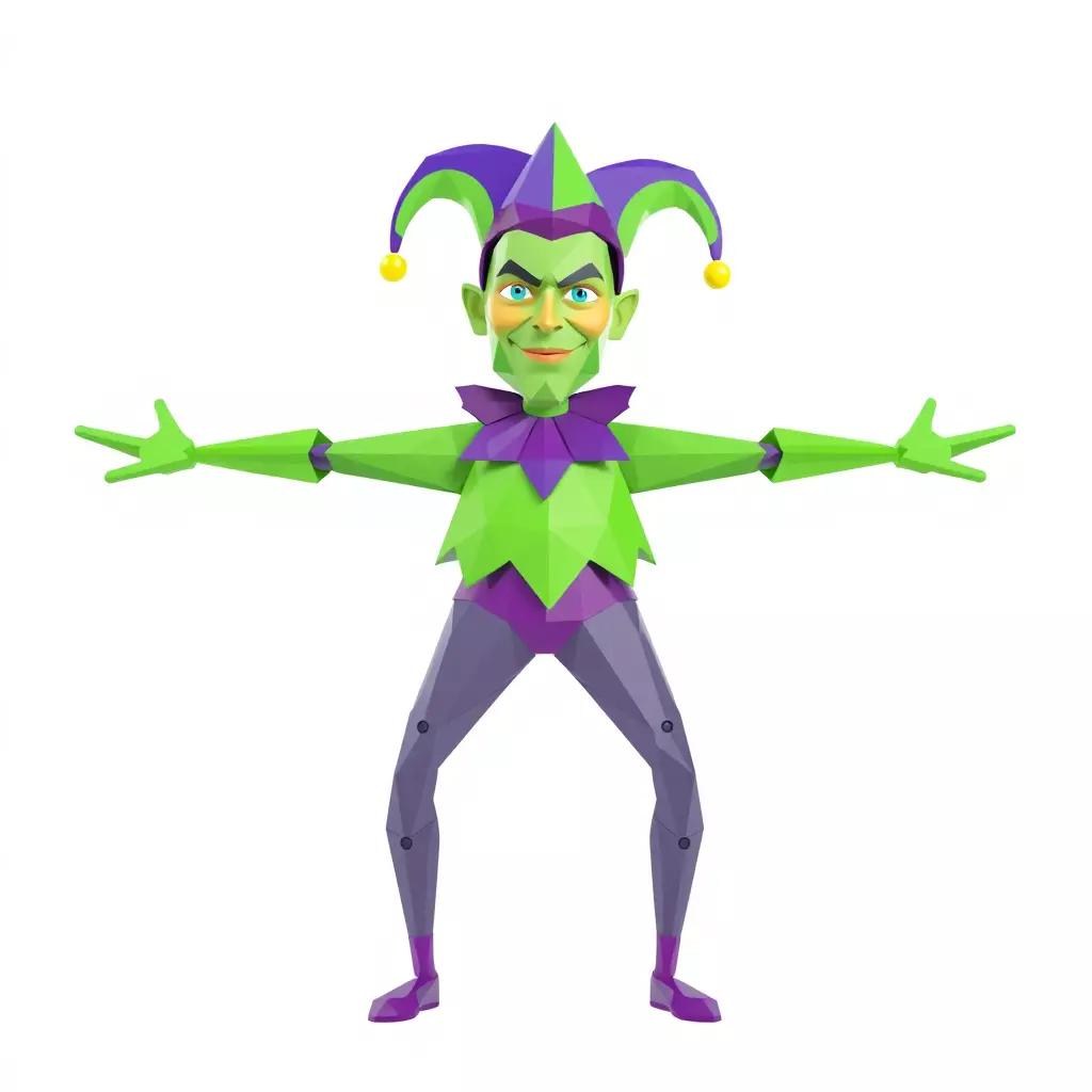 Jester Character model pack Low-poly 3D model_2