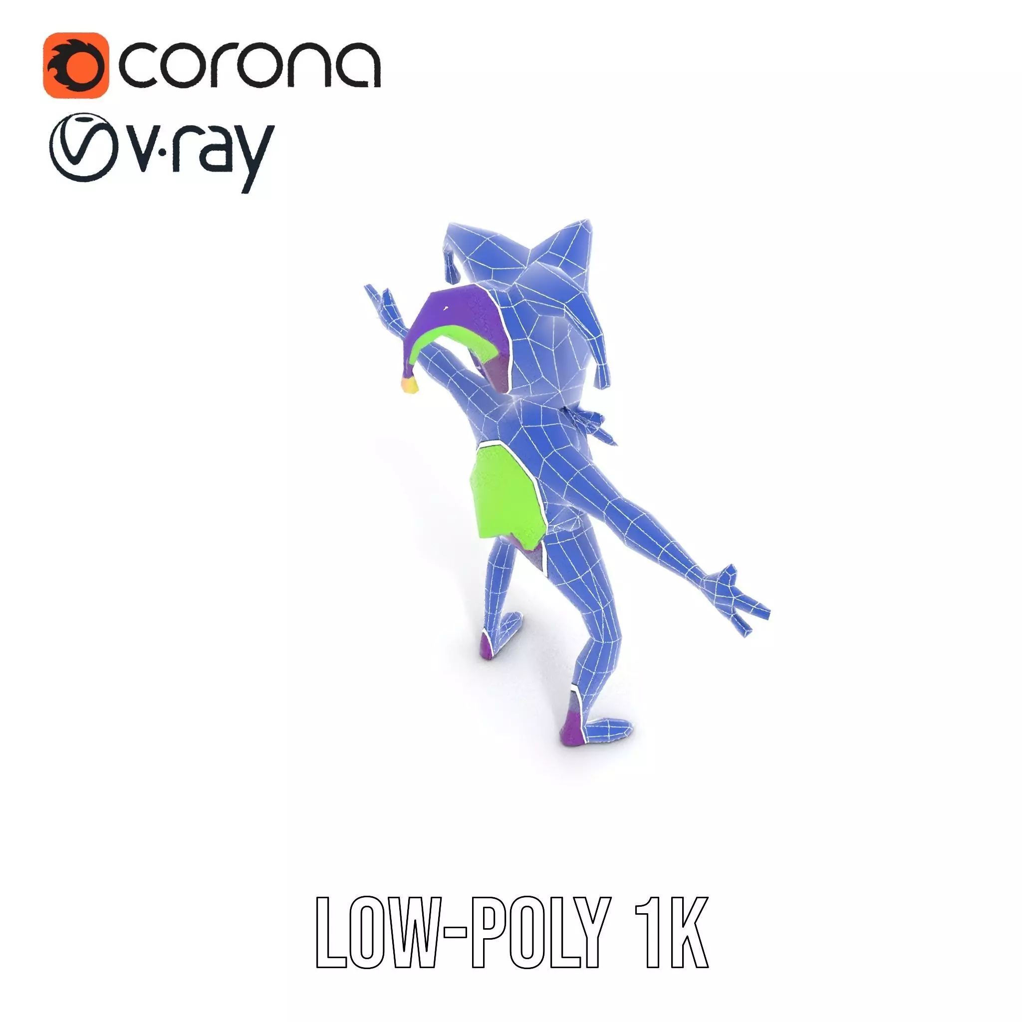 Jester Character model pack Low-poly 3D model_23