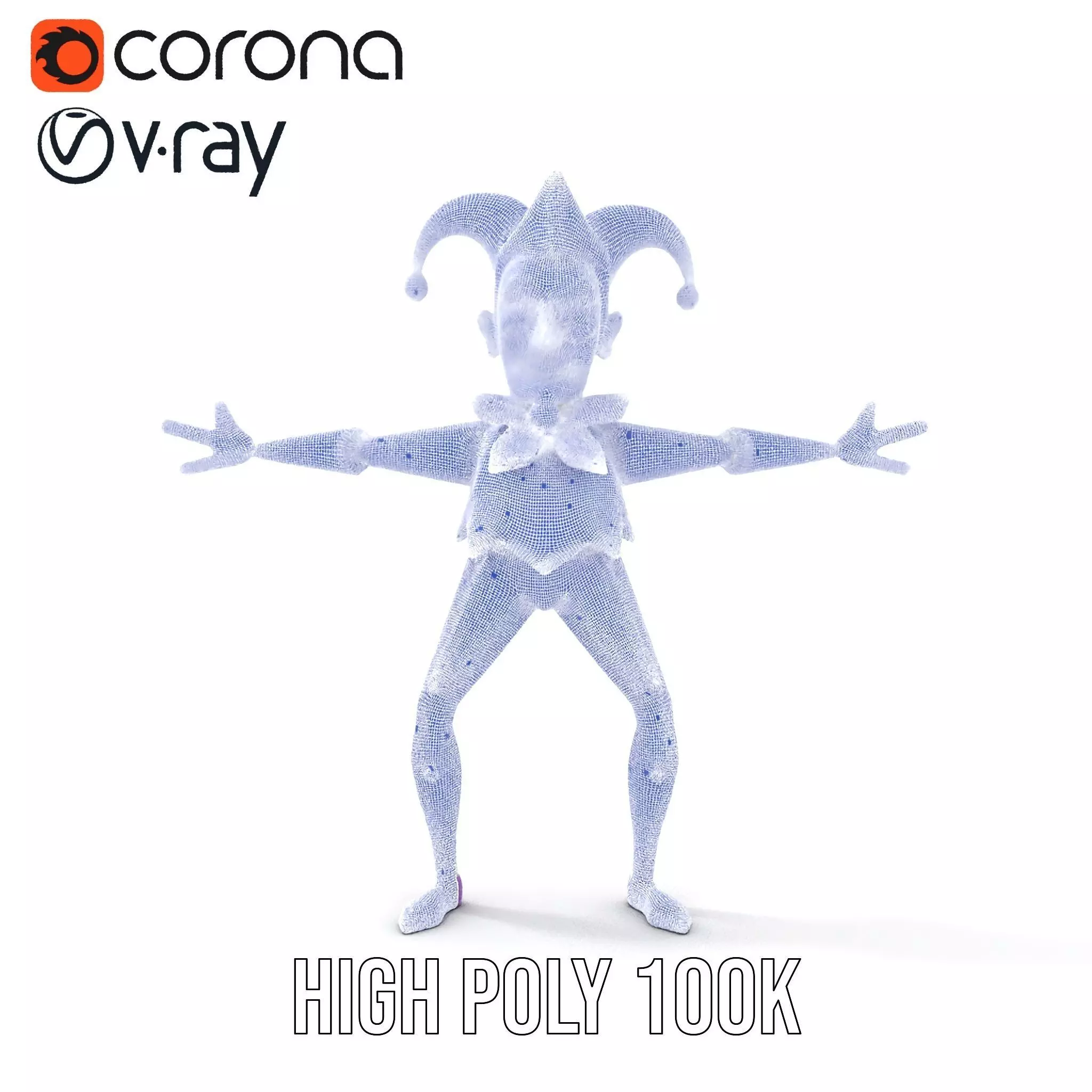 Jester Character model pack Low-poly 3D model_34