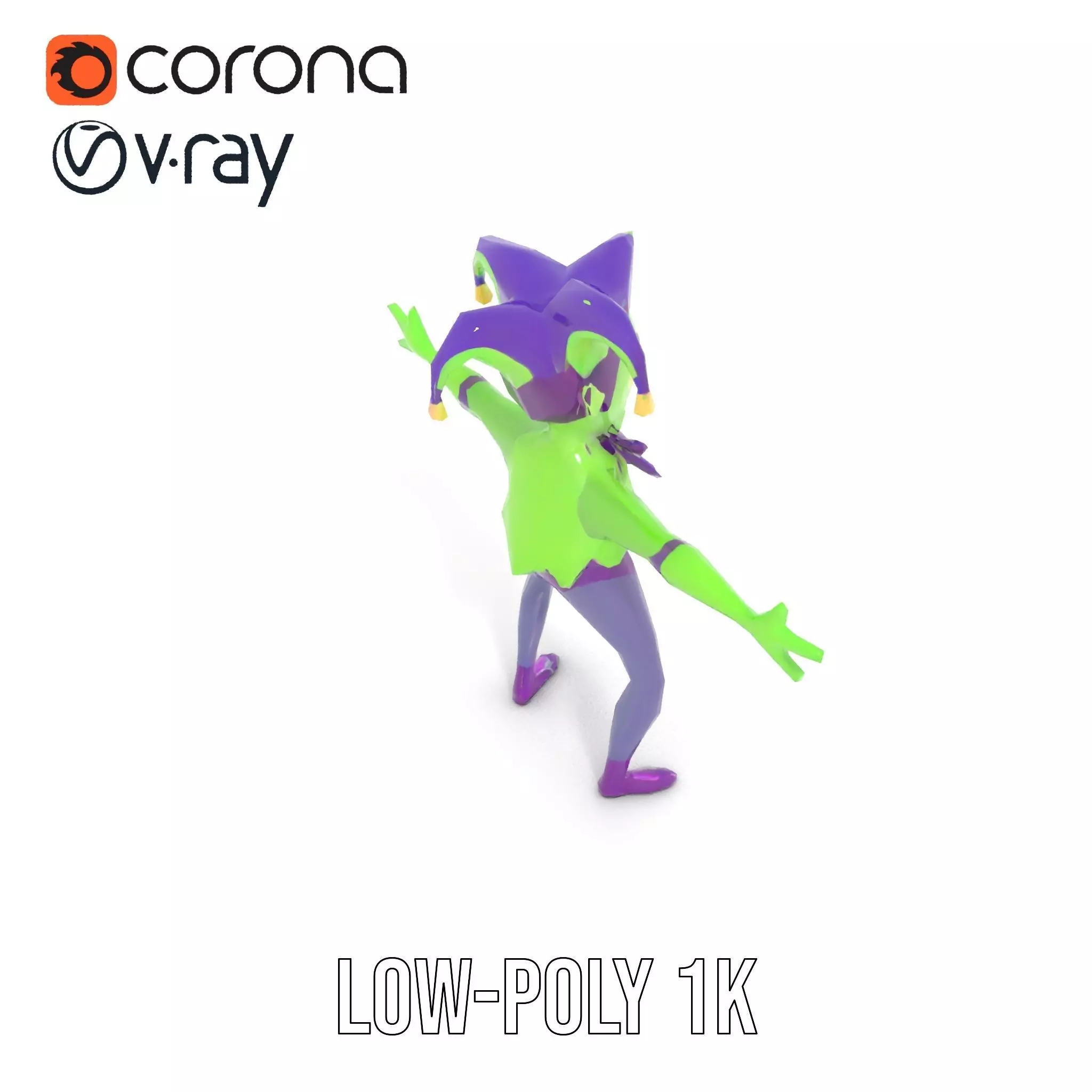 Jester Character model pack Low-poly 3D model_14