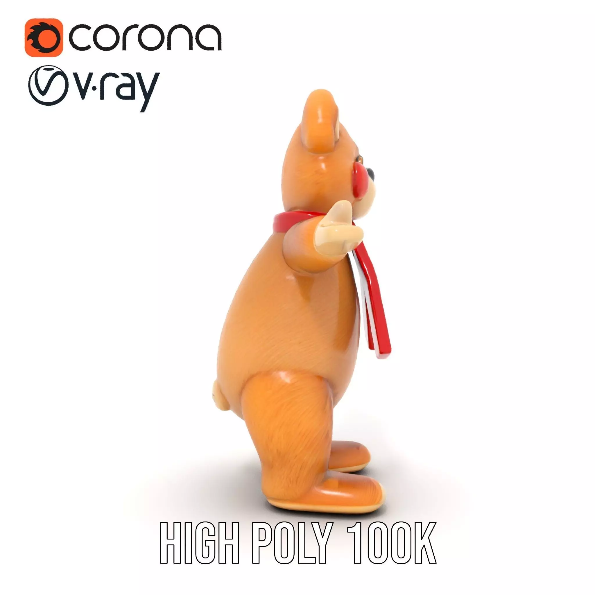 Cheerful Teddy Bear model pack Low-poly 3D model_26