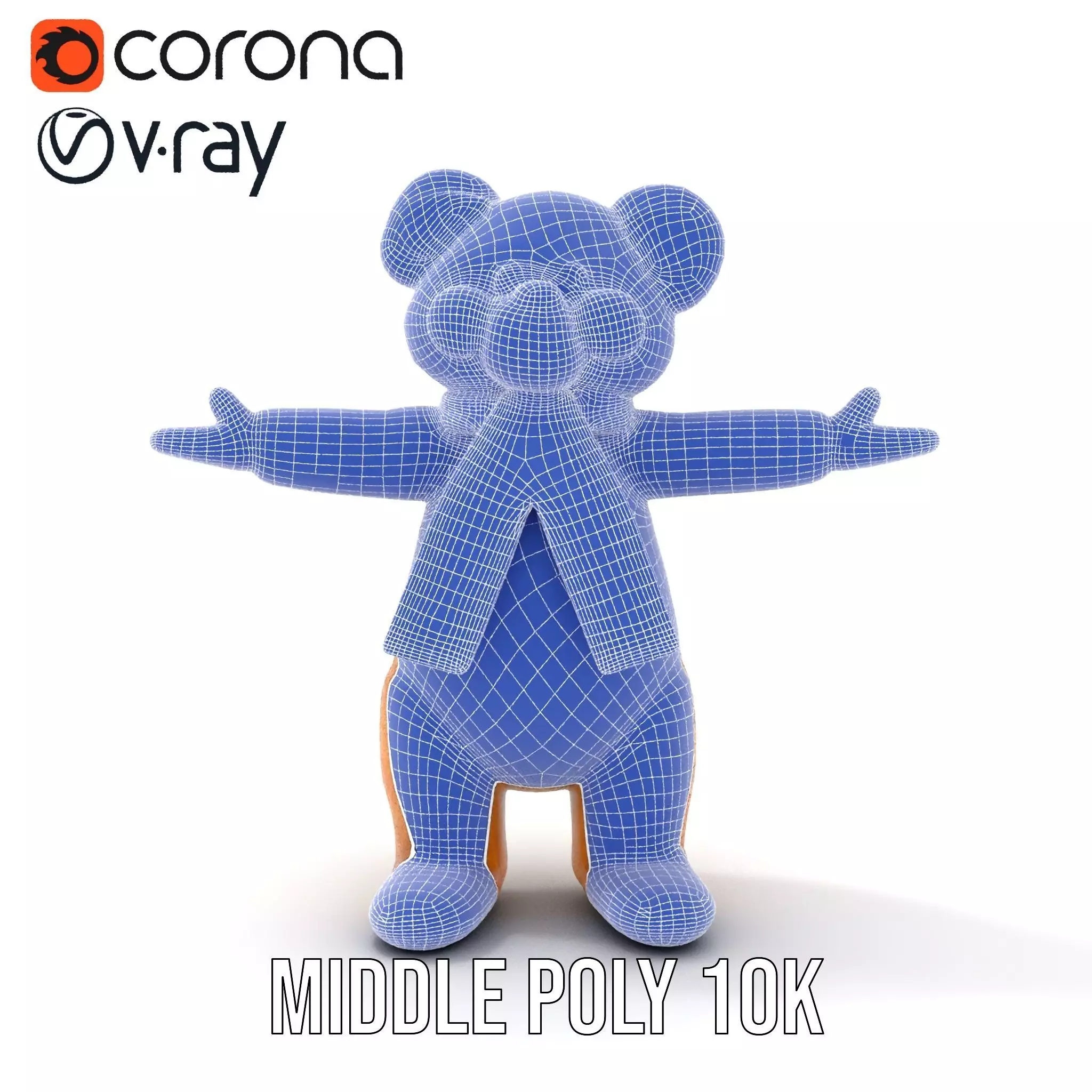 Cheerful Teddy Bear model pack Low-poly 3D model_24