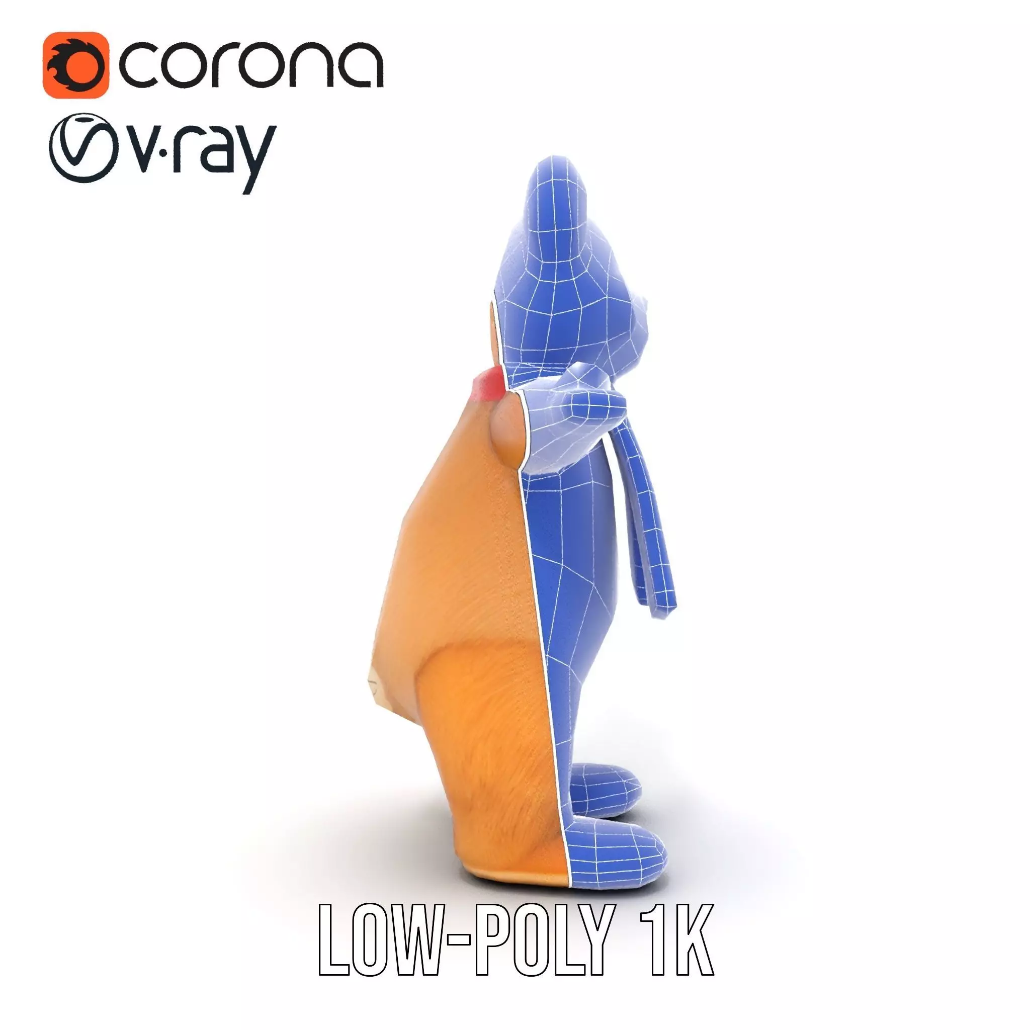 Cheerful Teddy Bear model pack Low-poly 3D model_25