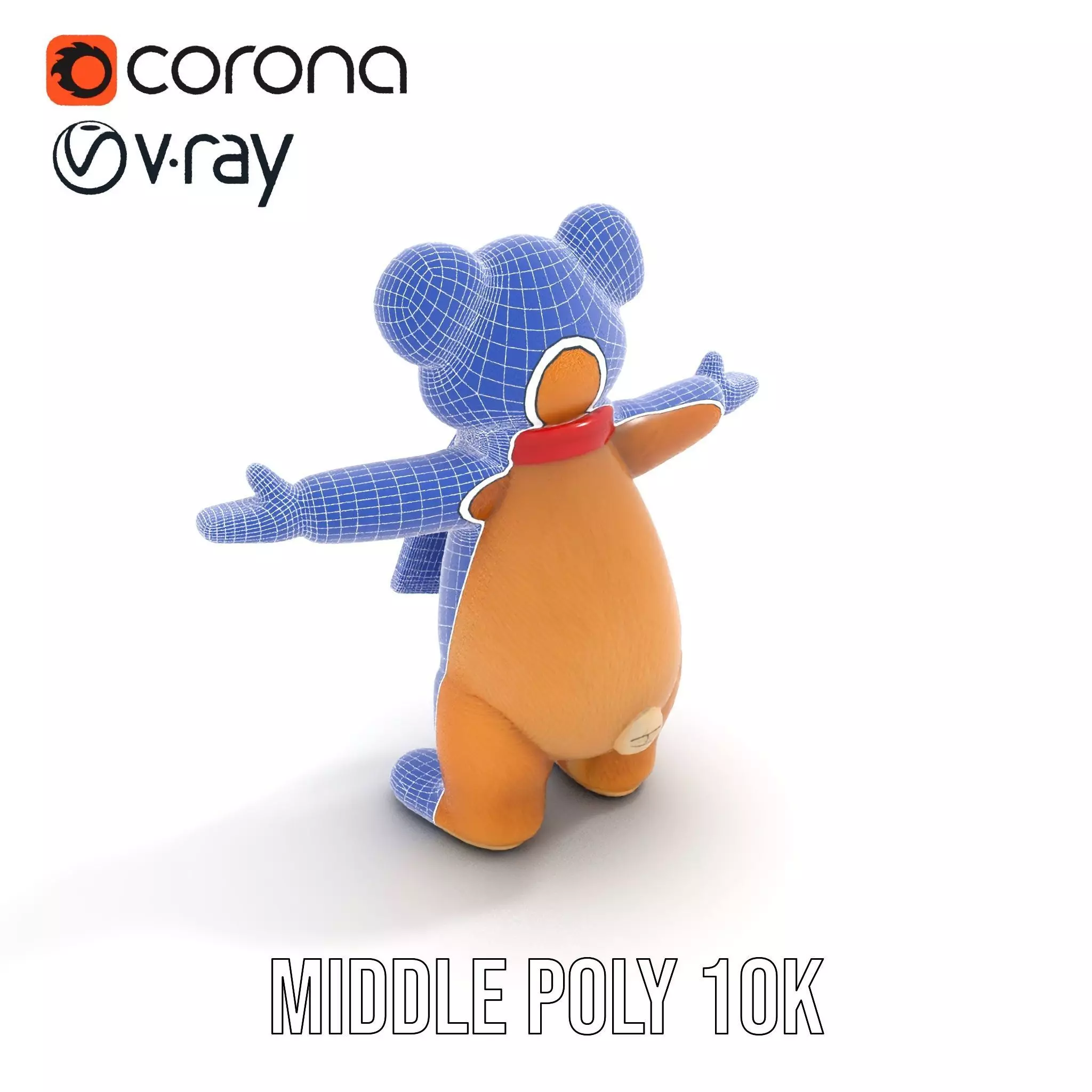 Cheerful Teddy Bear model pack Low-poly 3D model_21