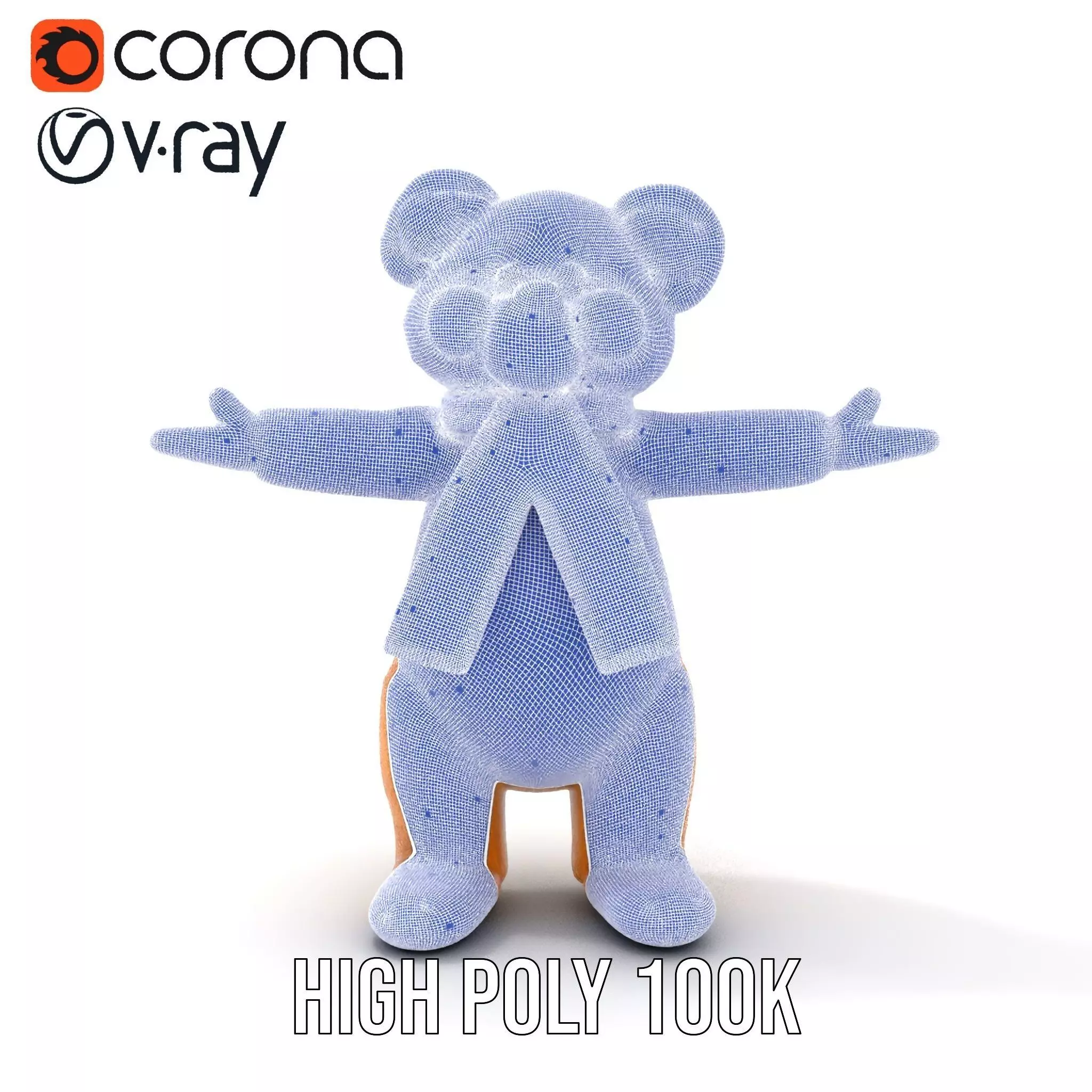 Cheerful Teddy Bear model pack Low-poly 3D model_33