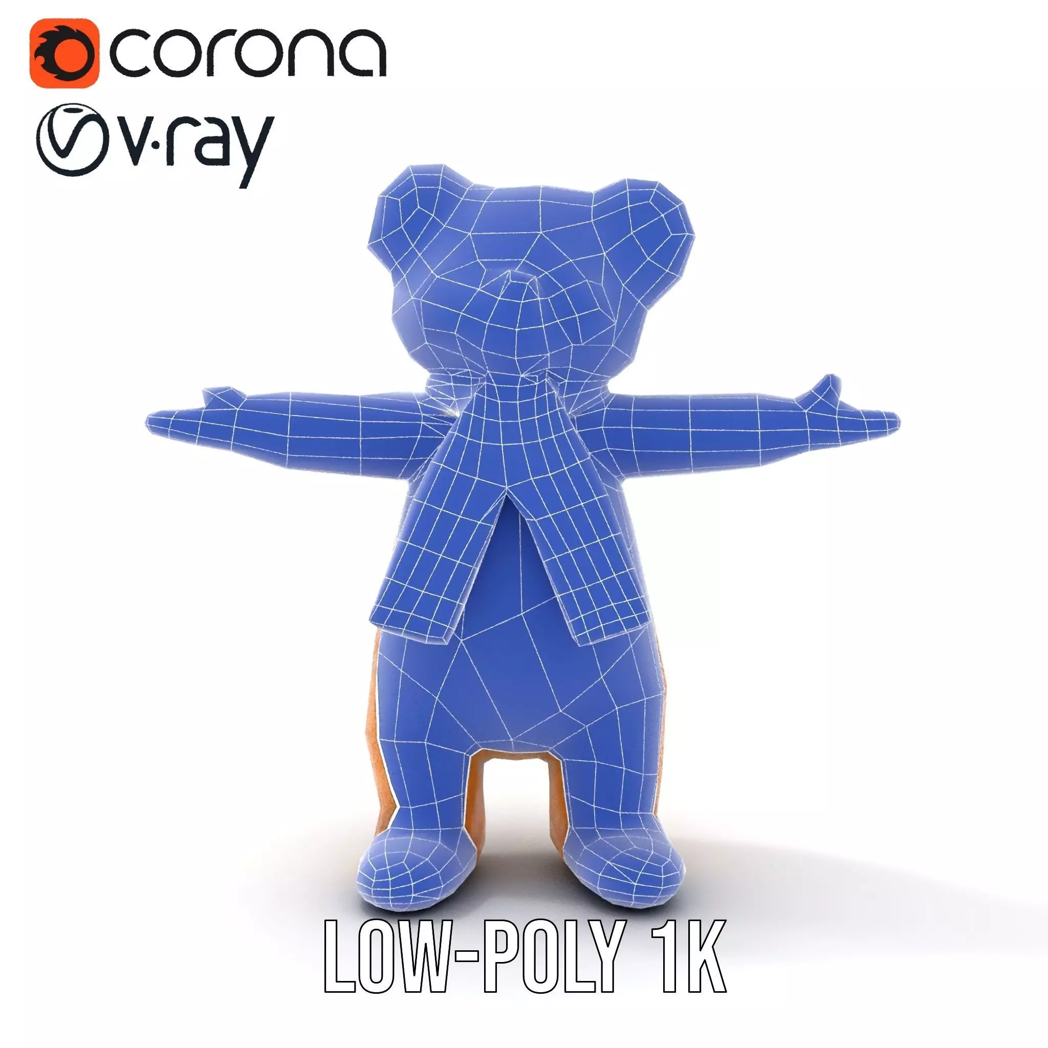 Cheerful Teddy Bear model pack Low-poly 3D model_14