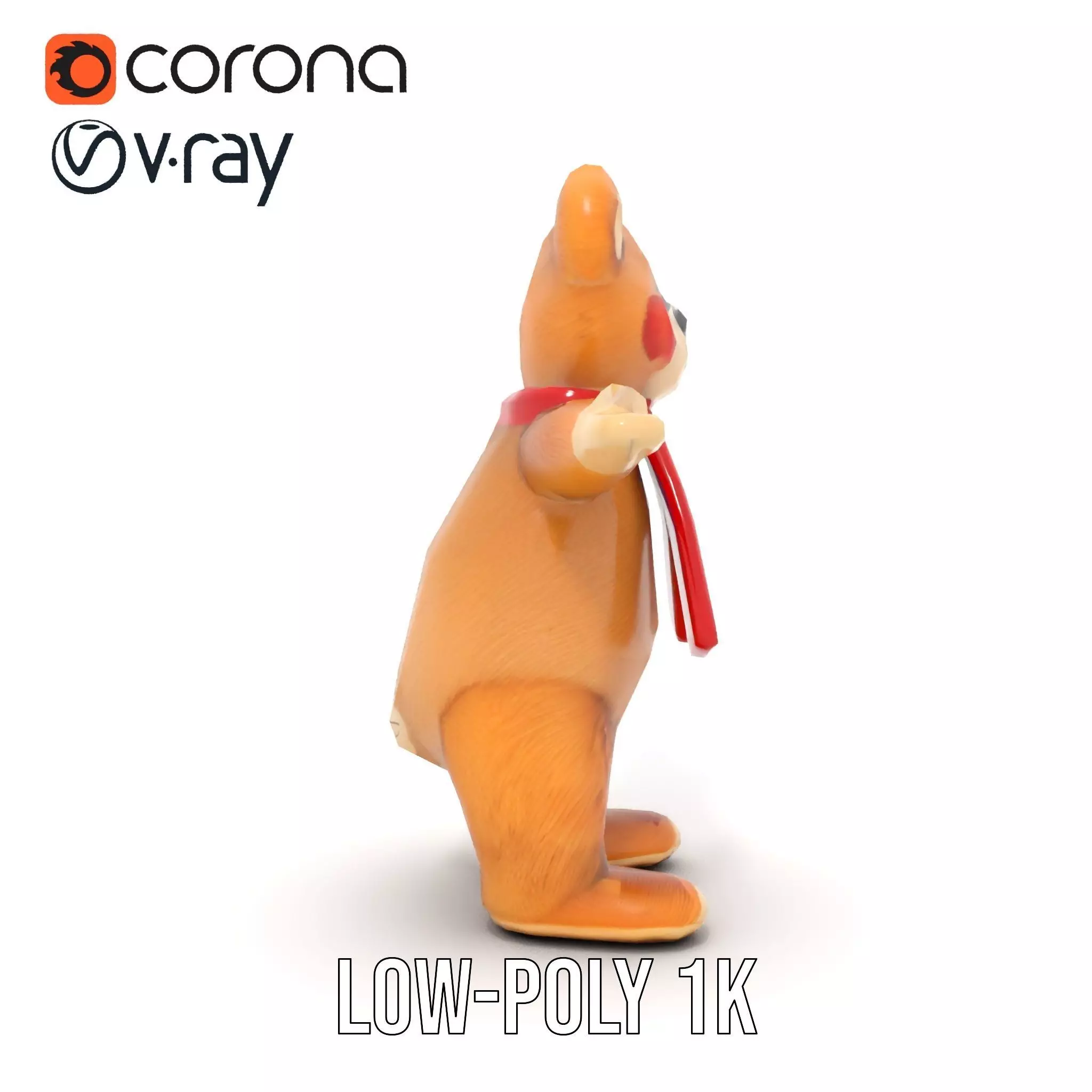 Cheerful Teddy Bear model pack Low-poly 3D model_9