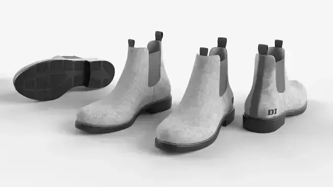 Urban boots gray leather