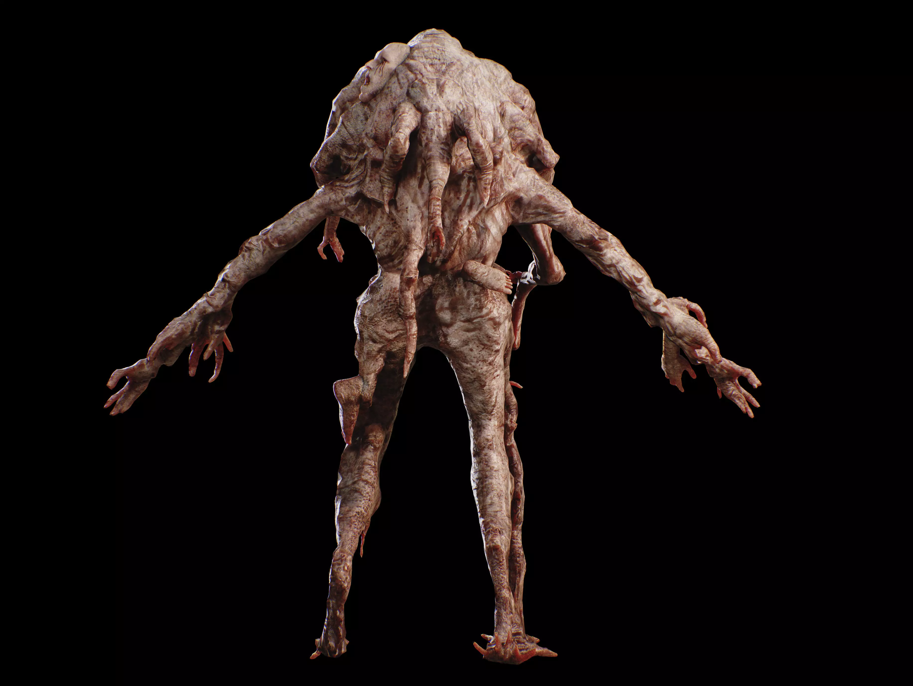 Substance Horror Creature Low-poly 3D model_10