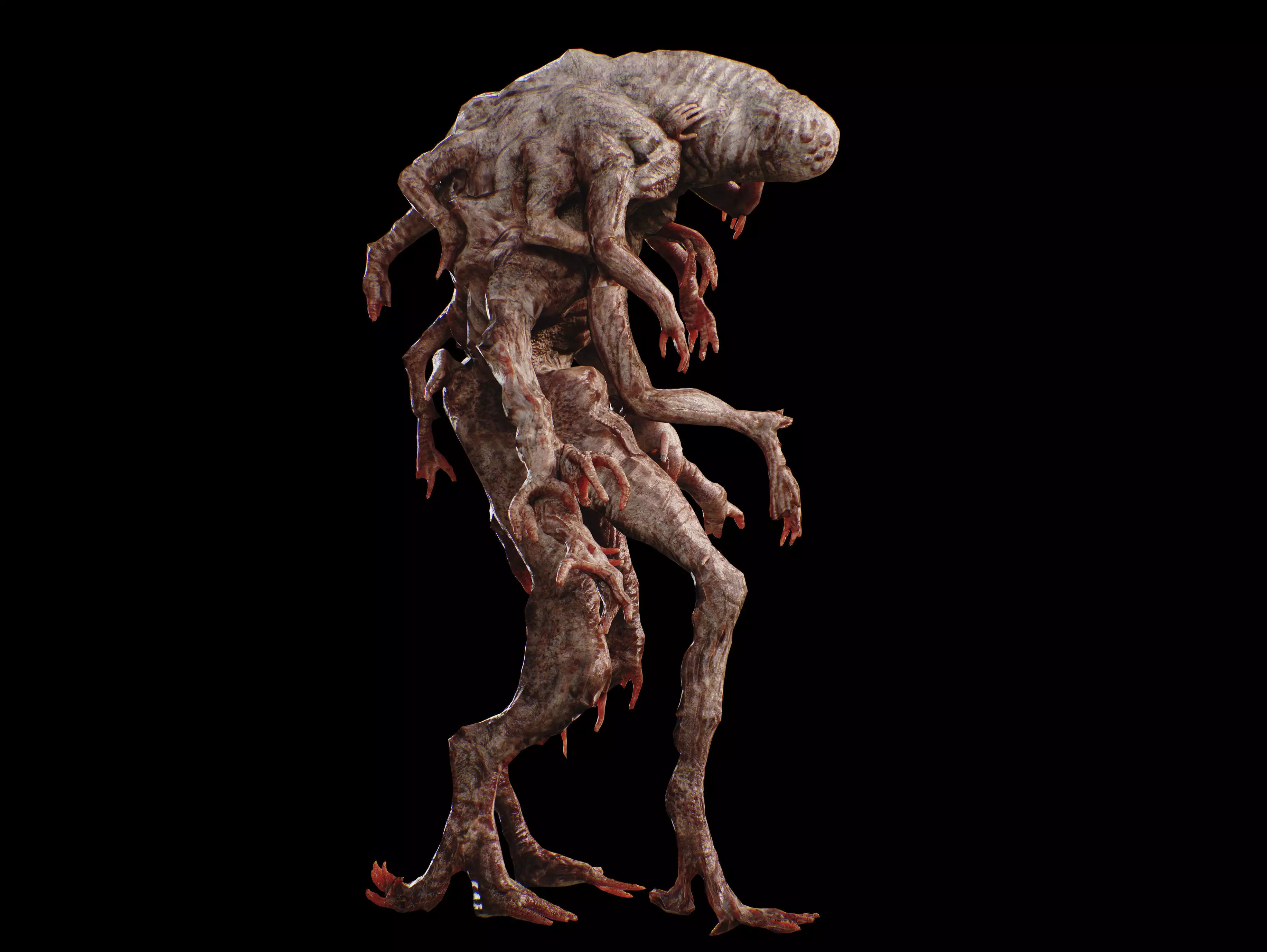 Substance Horror Creature Low-poly 3D model_11