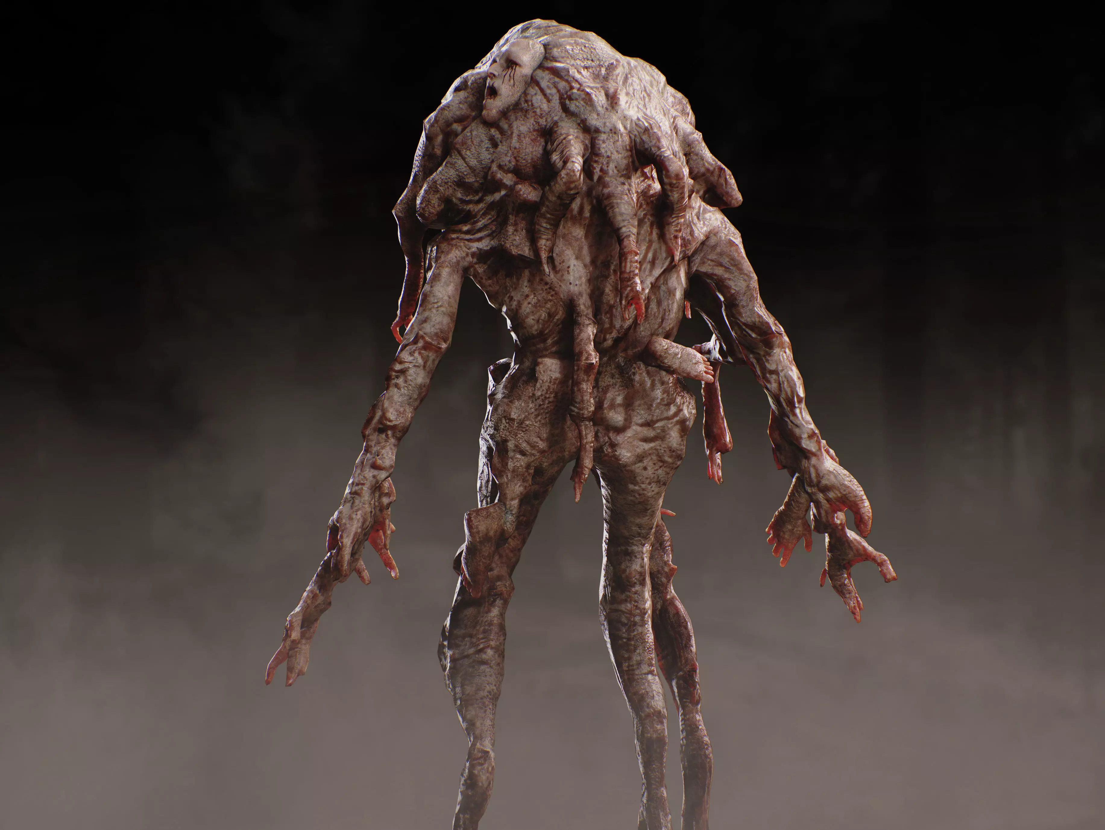 Substance Horror Creature Low-poly 3D model_8