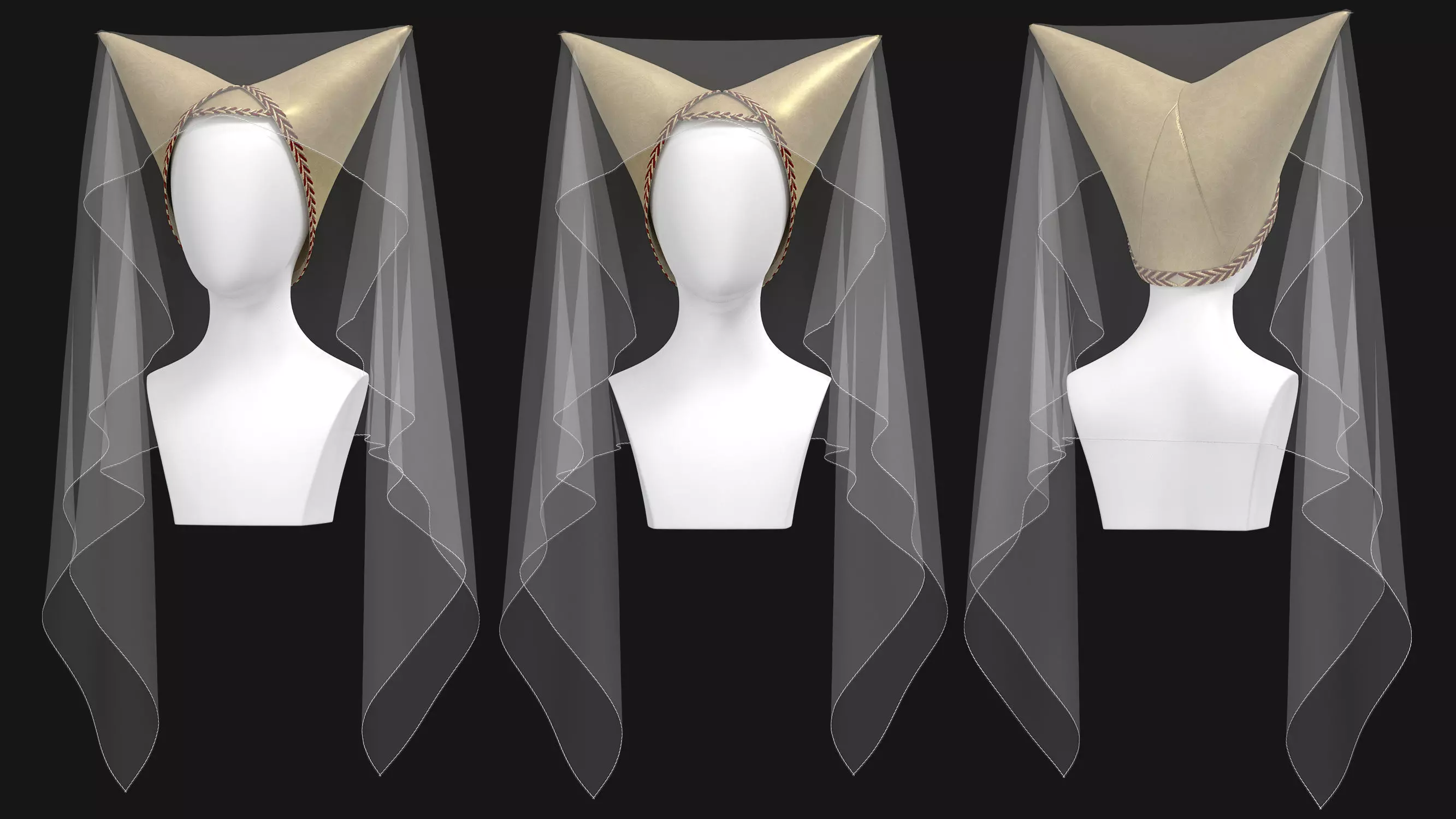 Female Medieval Dress-E 3D model_5