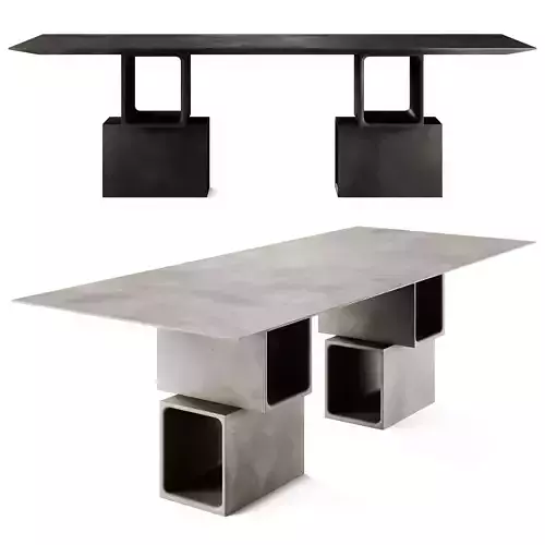 Pulkra Manifesto 2 4 Rectangular Cement Table