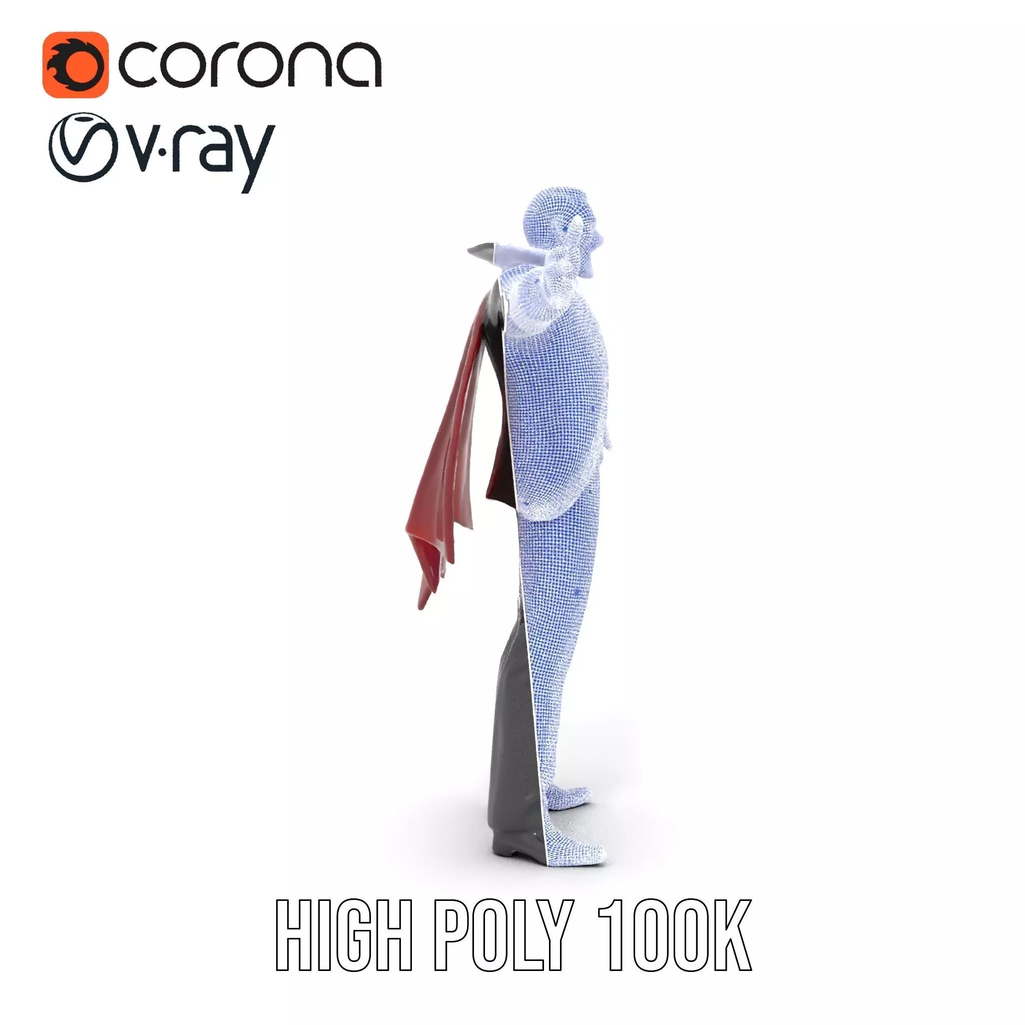 Vampire Character model pack Low-poly 3D model_34