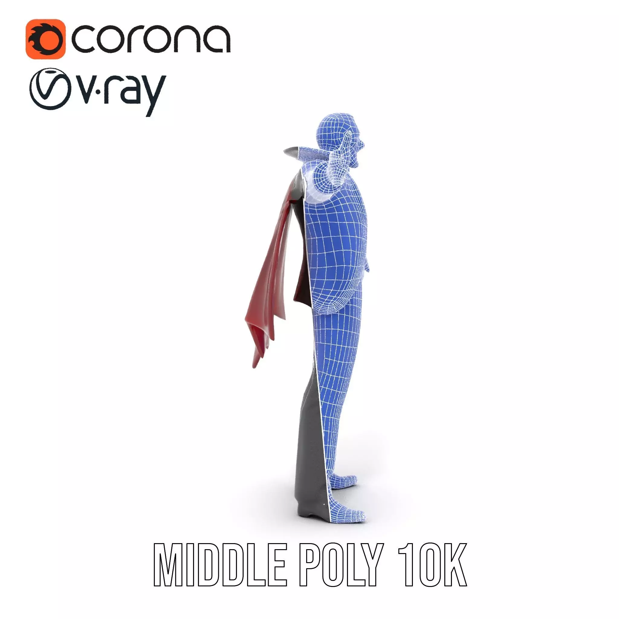 Vampire Character model pack Low-poly 3D model_18