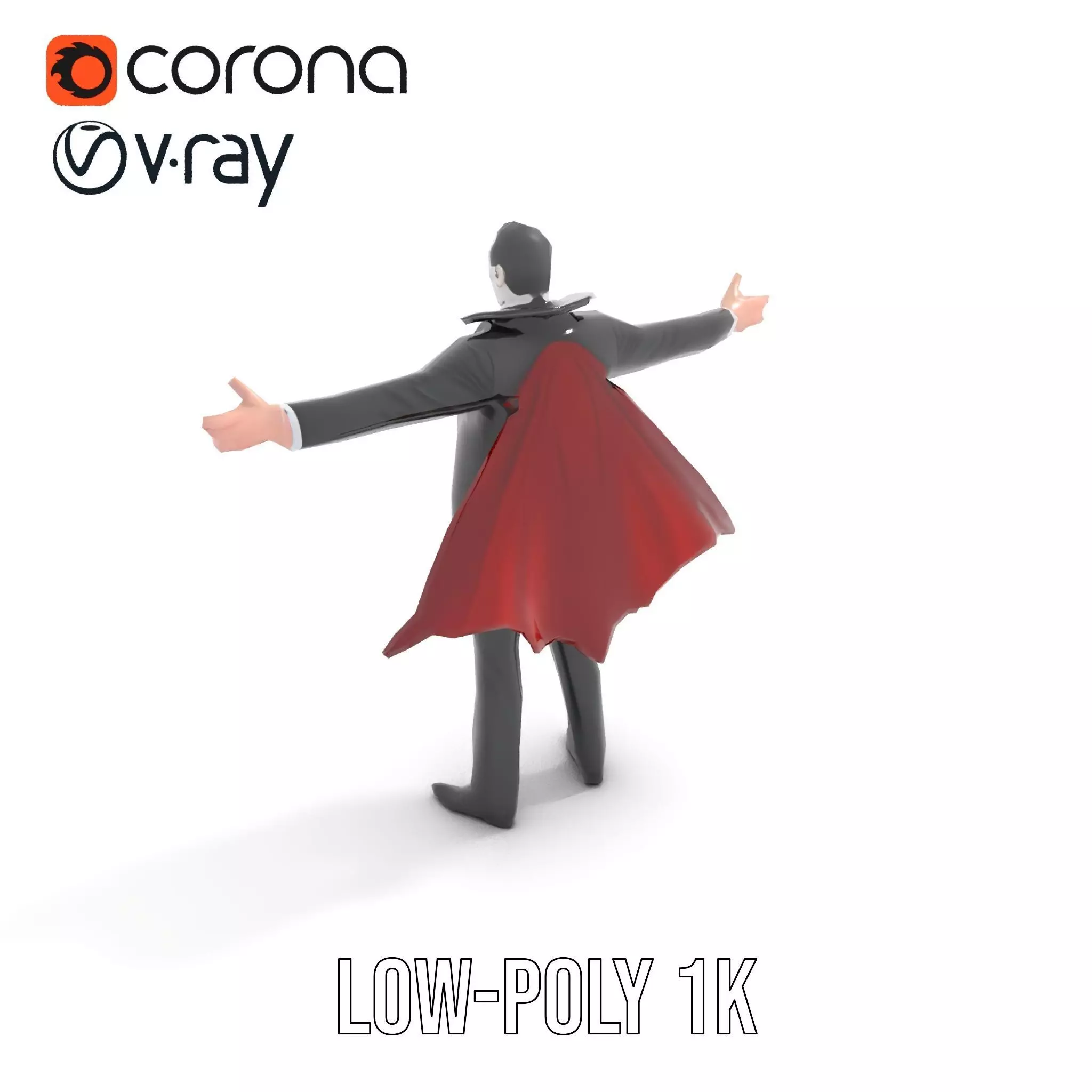 Vampire Character model pack Low-poly 3D model_7