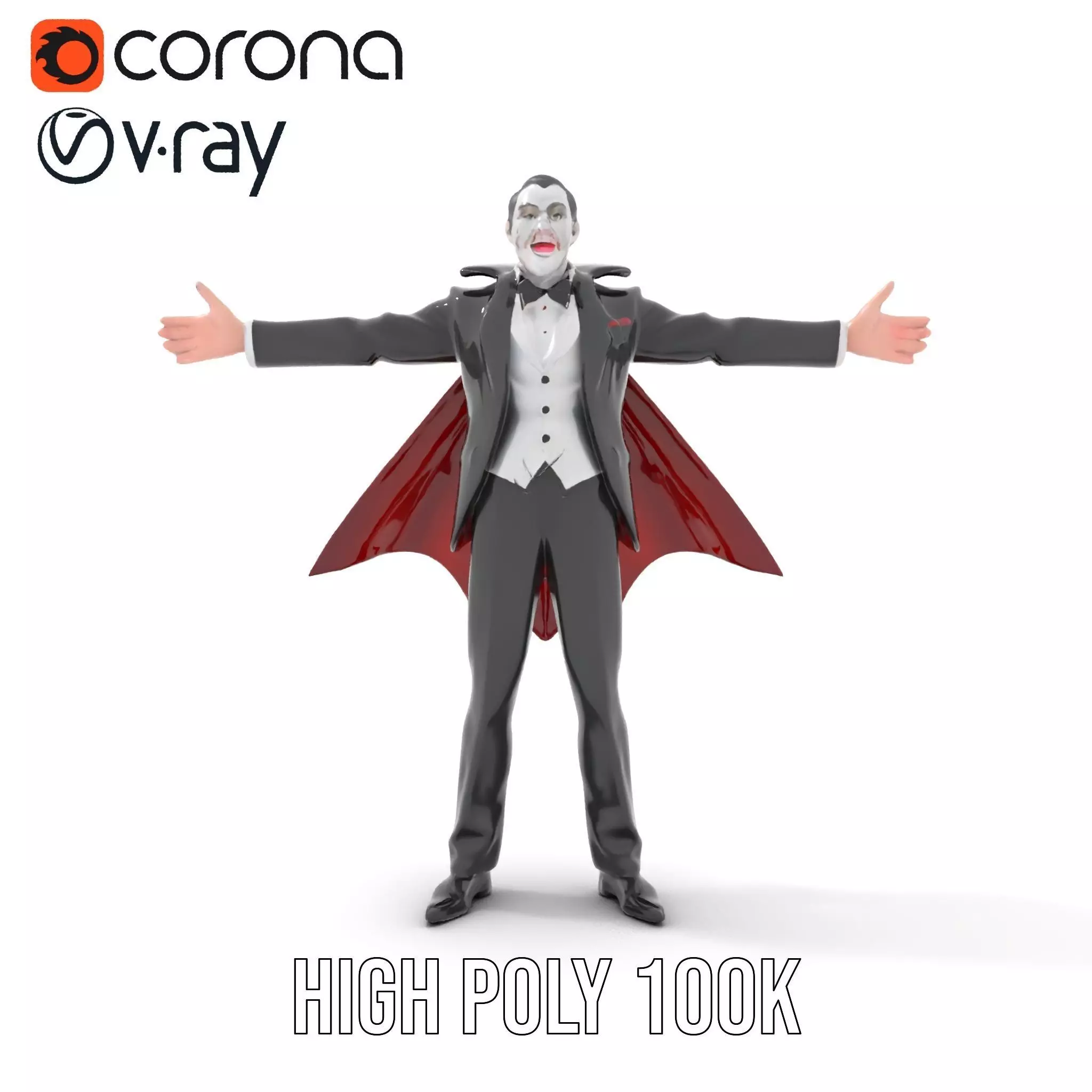 Vampire Character model pack Low-poly 3D model_31