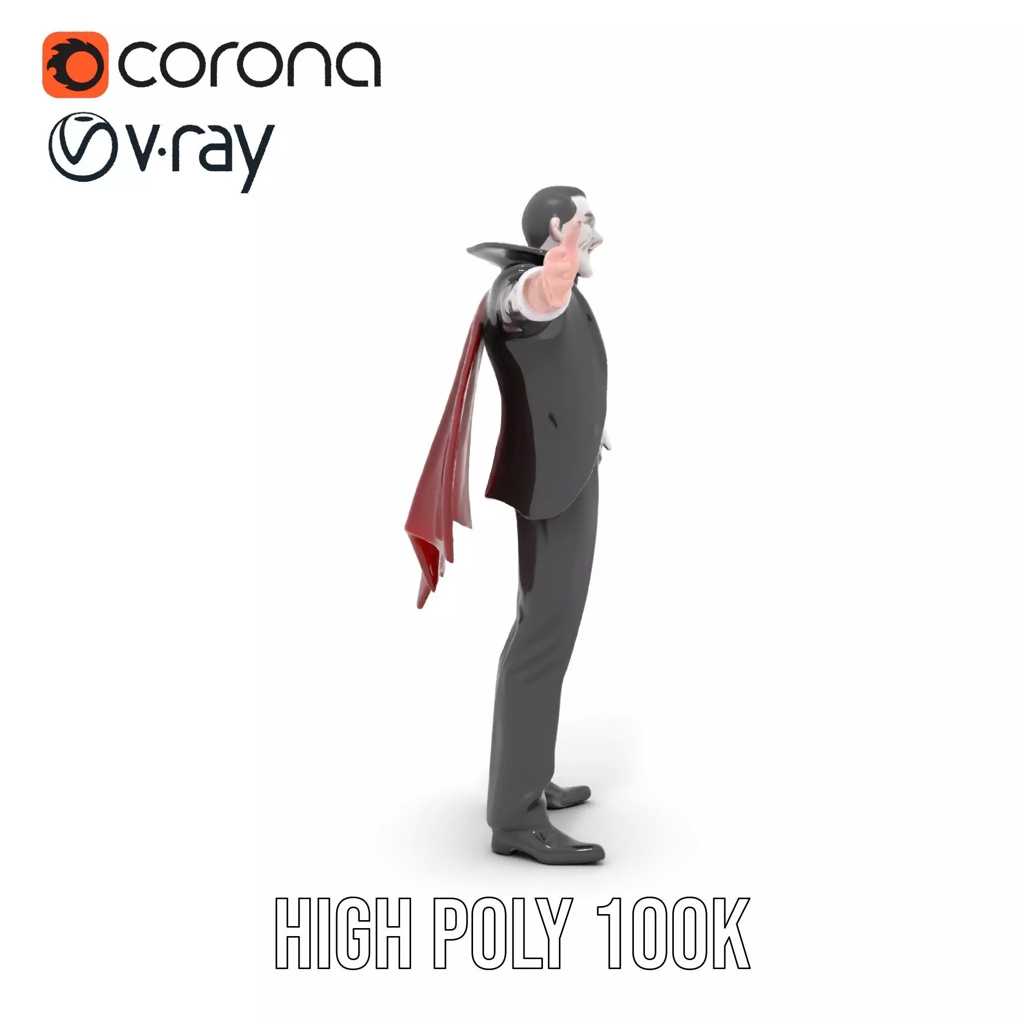 Vampire Character model pack Low-poly 3D model_28