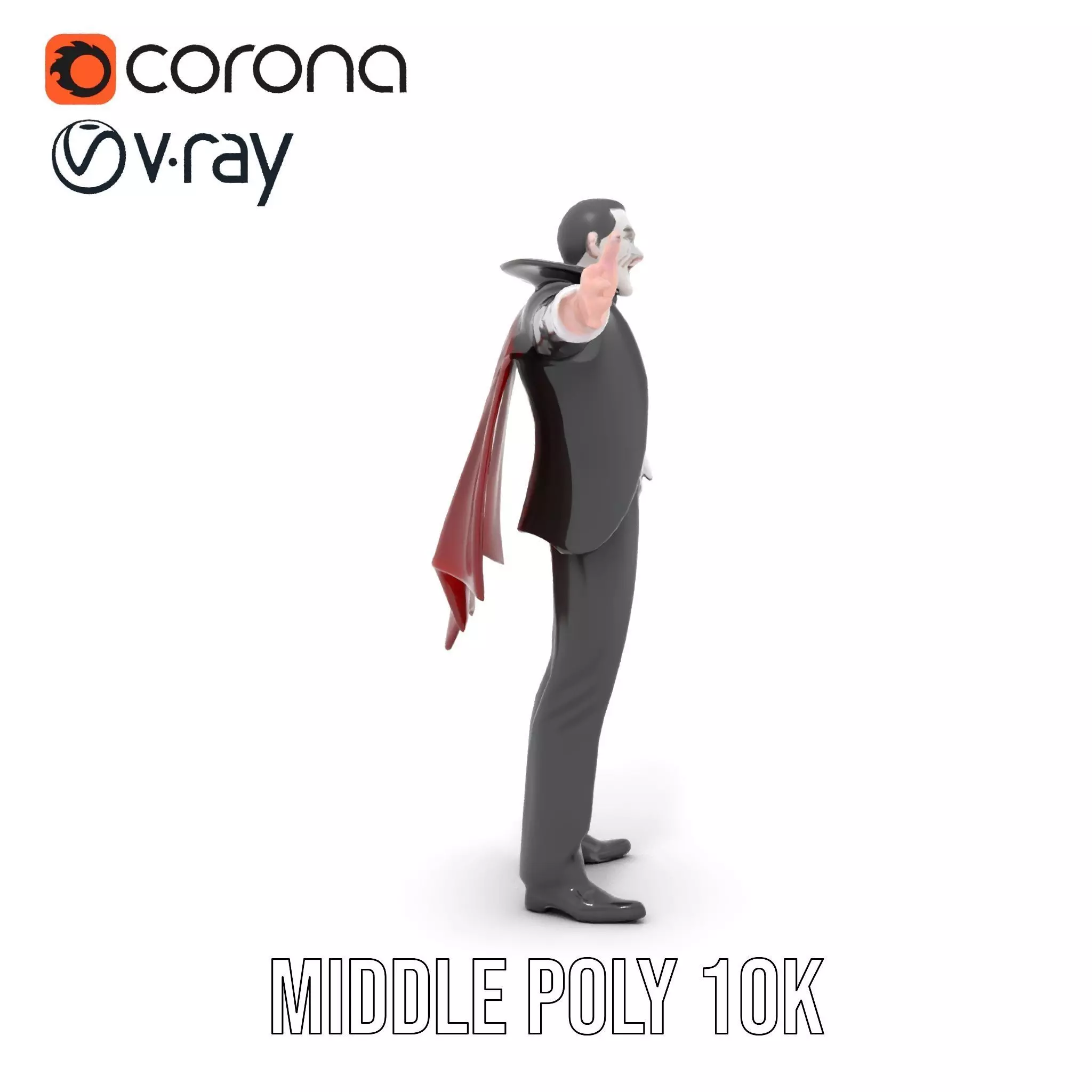 Vampire Character model pack Low-poly 3D model_5