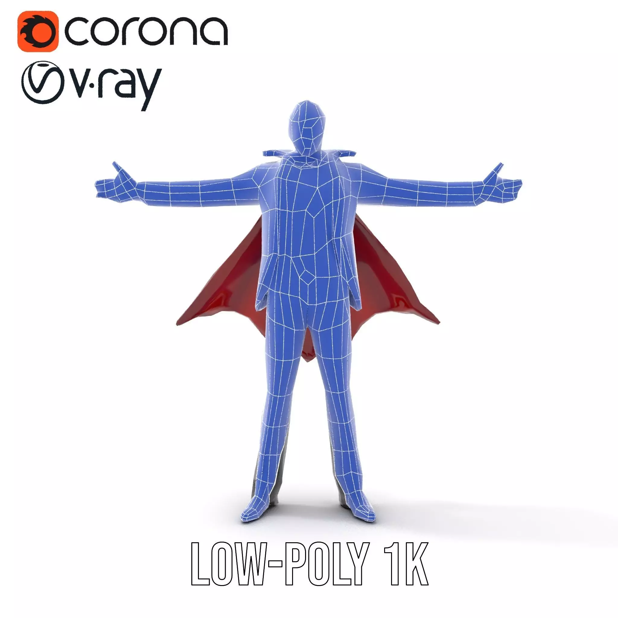 Vampire Character model pack Low-poly 3D model_16