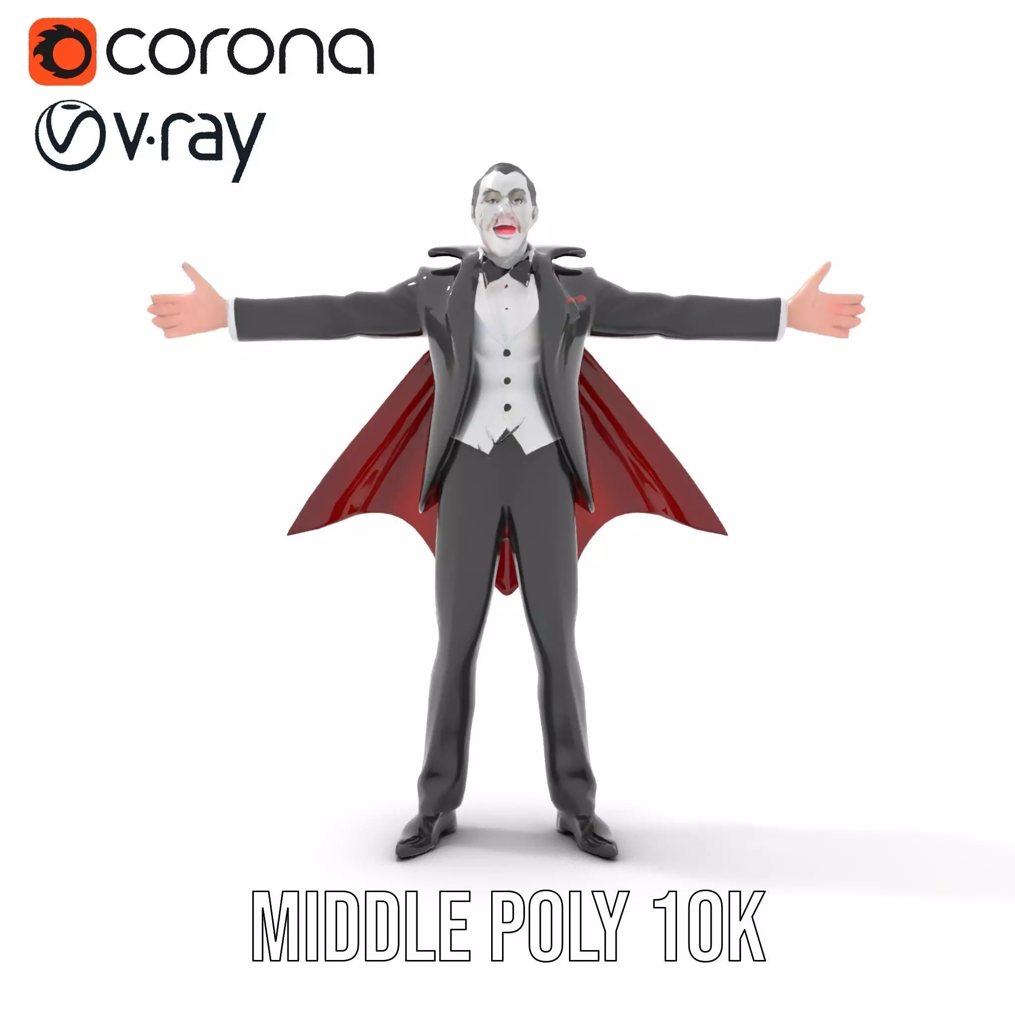 Vampire Character model pack Low-poly 3D model_13
