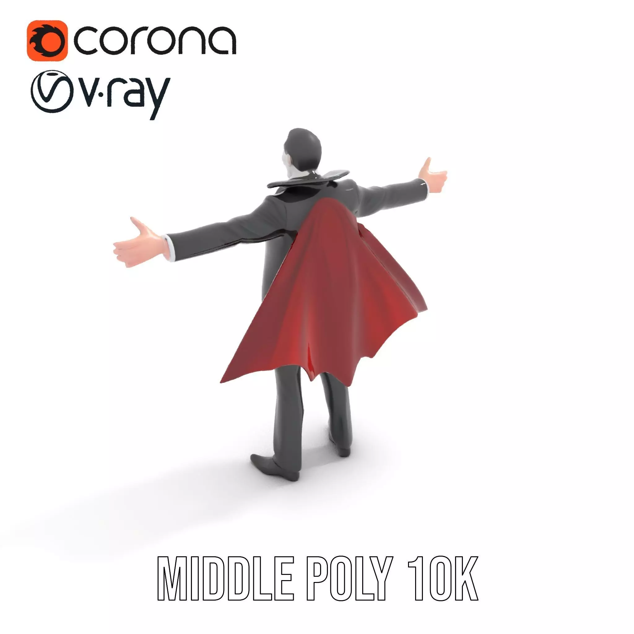 Vampire Character model pack Low-poly 3D model_6