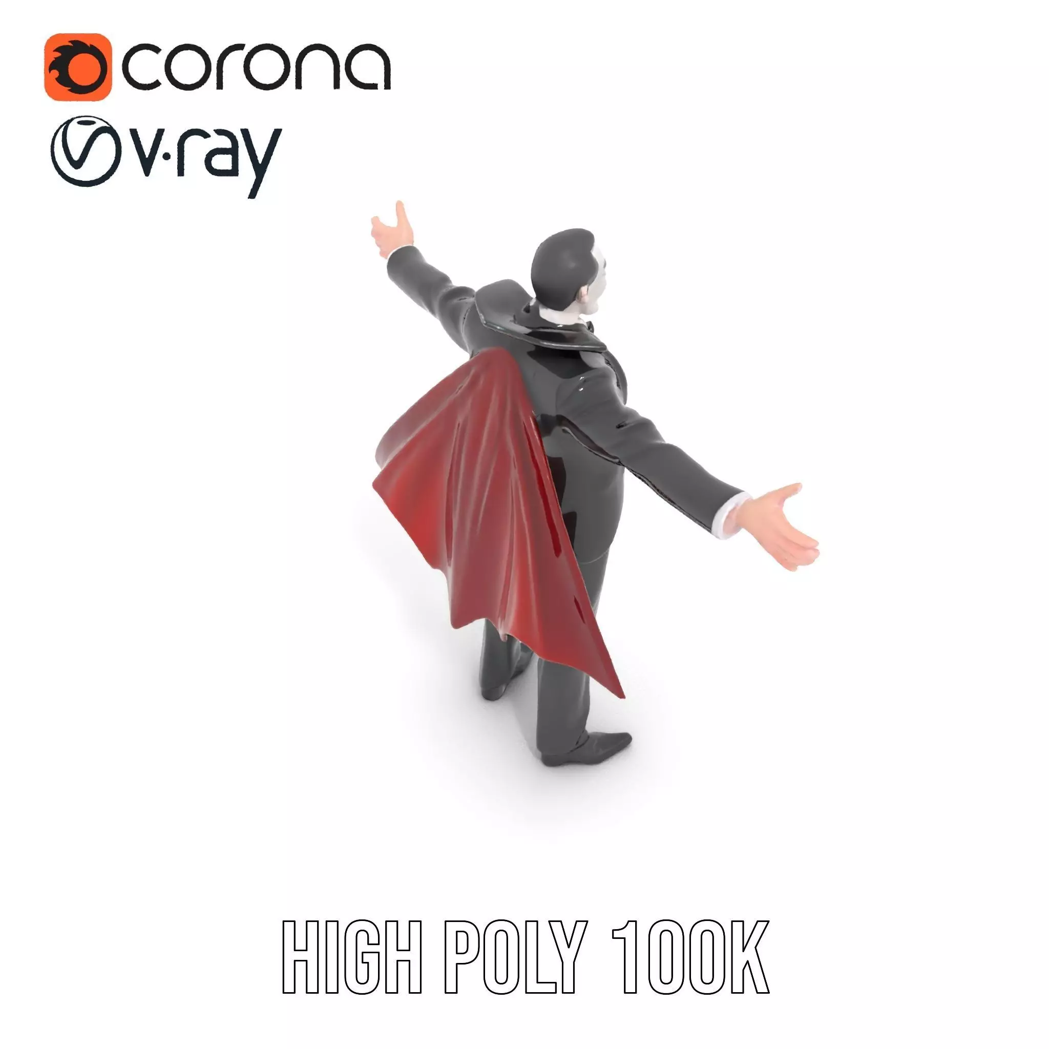 Vampire Character model pack Low-poly 3D model_22