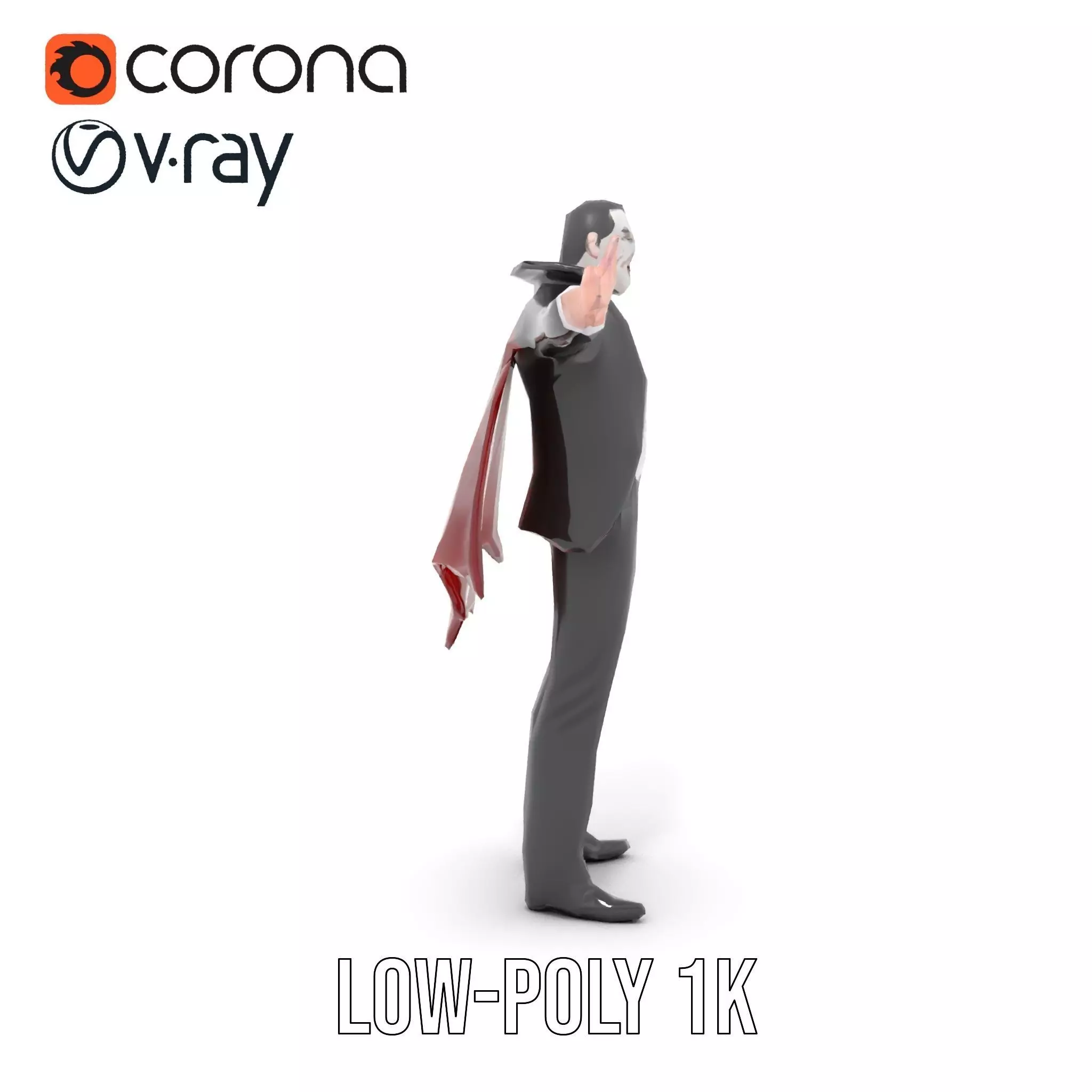 Vampire Character model pack Low-poly 3D model_21