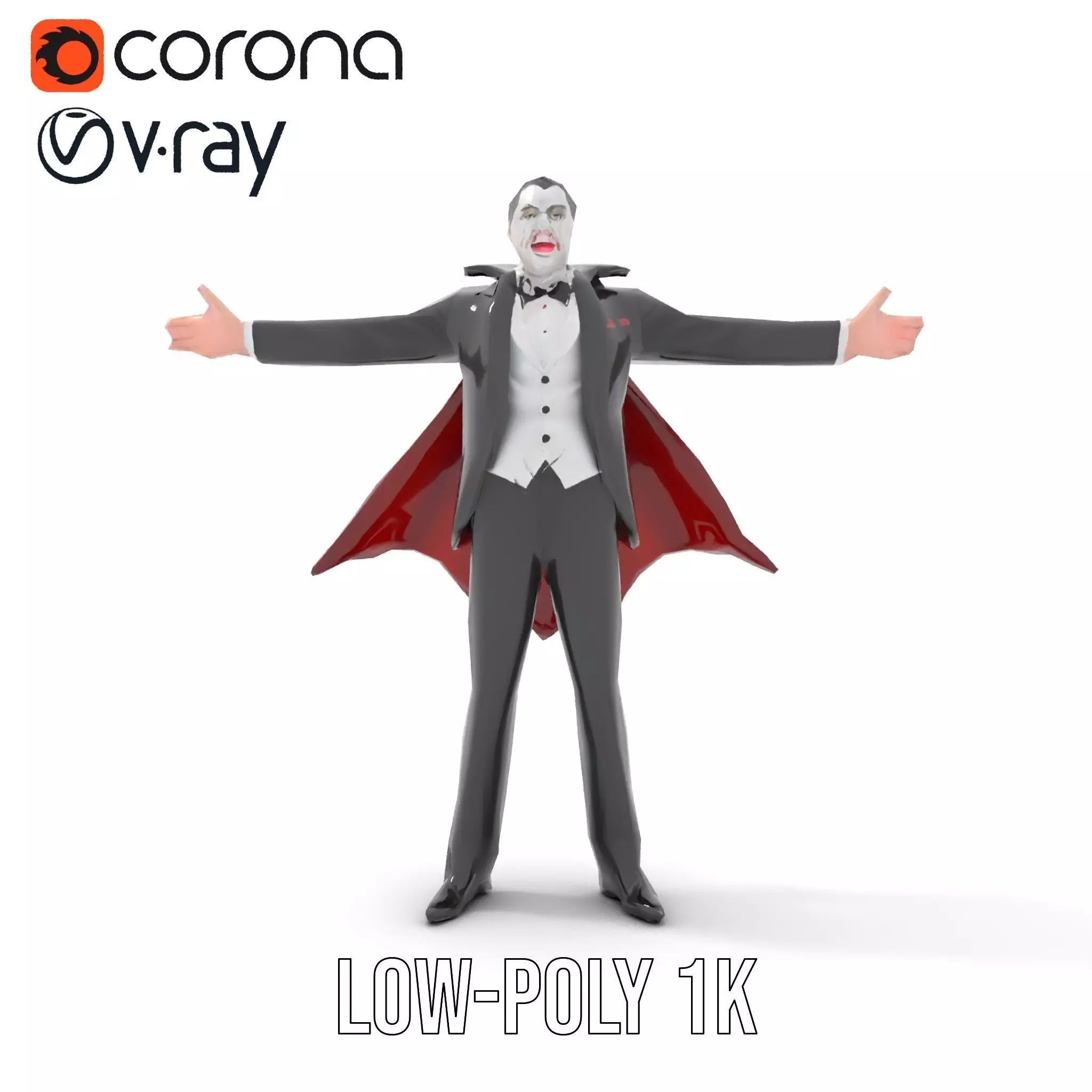 Vampire Character model pack Low-poly 3D model_9