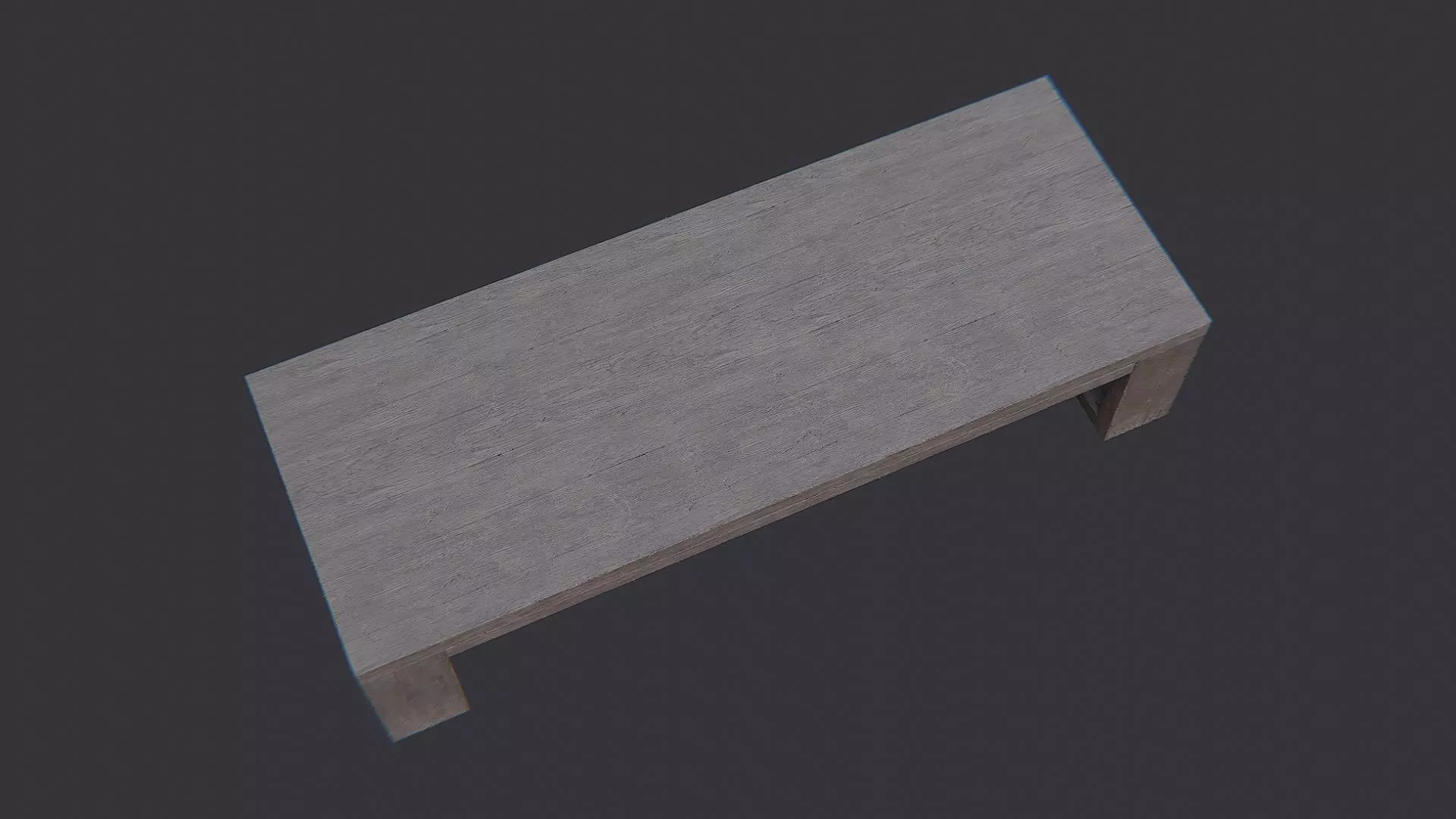 Lounge Table with Open Shelf Low-poly 3D model_4