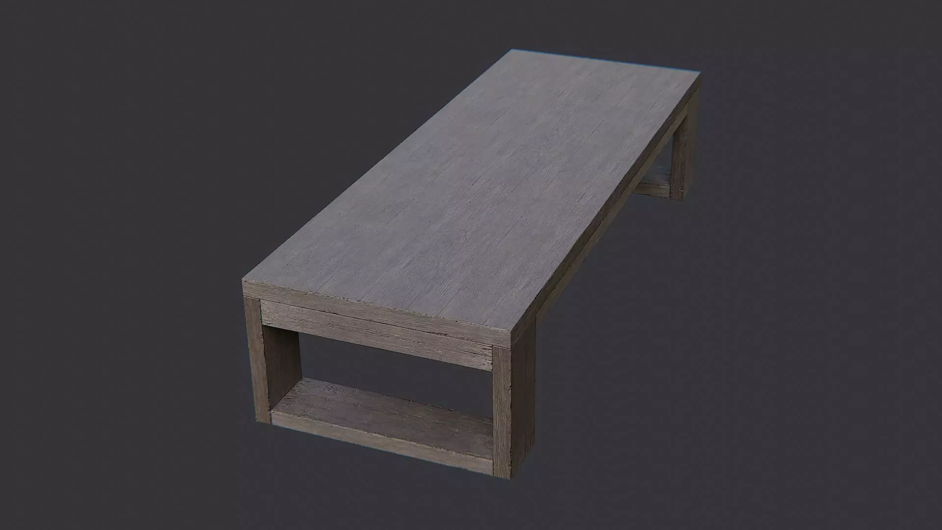 Lounge Table with Open Shelf Low-poly 3D model_3