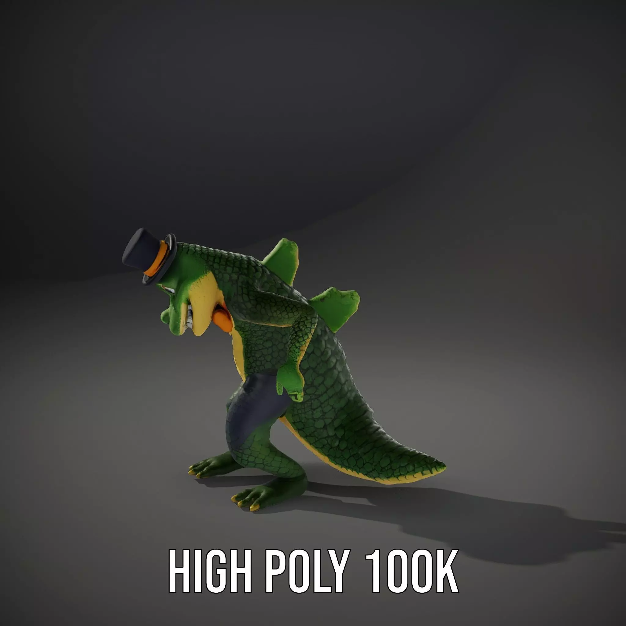 Dapper Crocodile model pack Low-poly 3D model_10