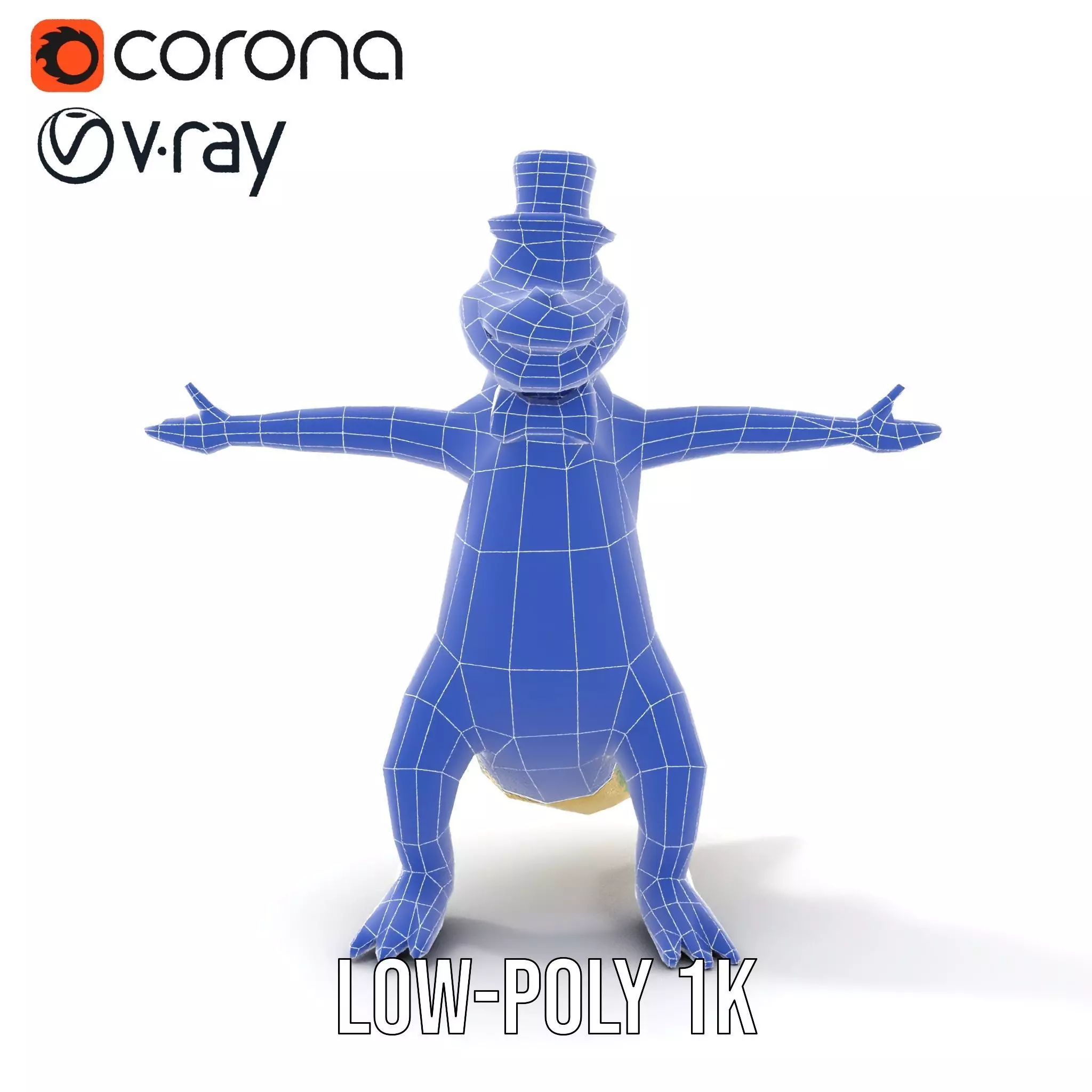 Dapper Crocodile model pack Low-poly 3D model_24