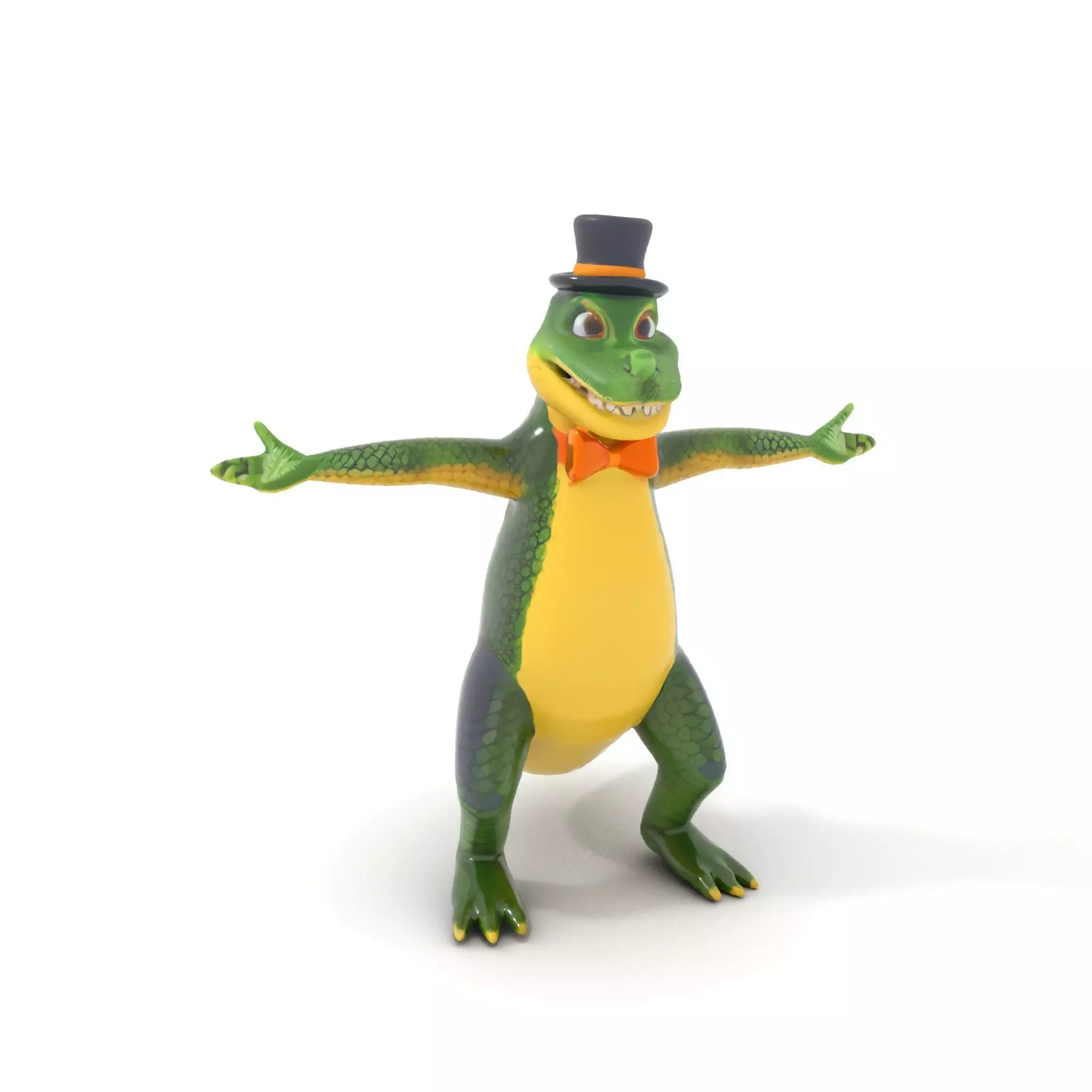 Dapper Crocodile model pack Low-poly 3D model_5