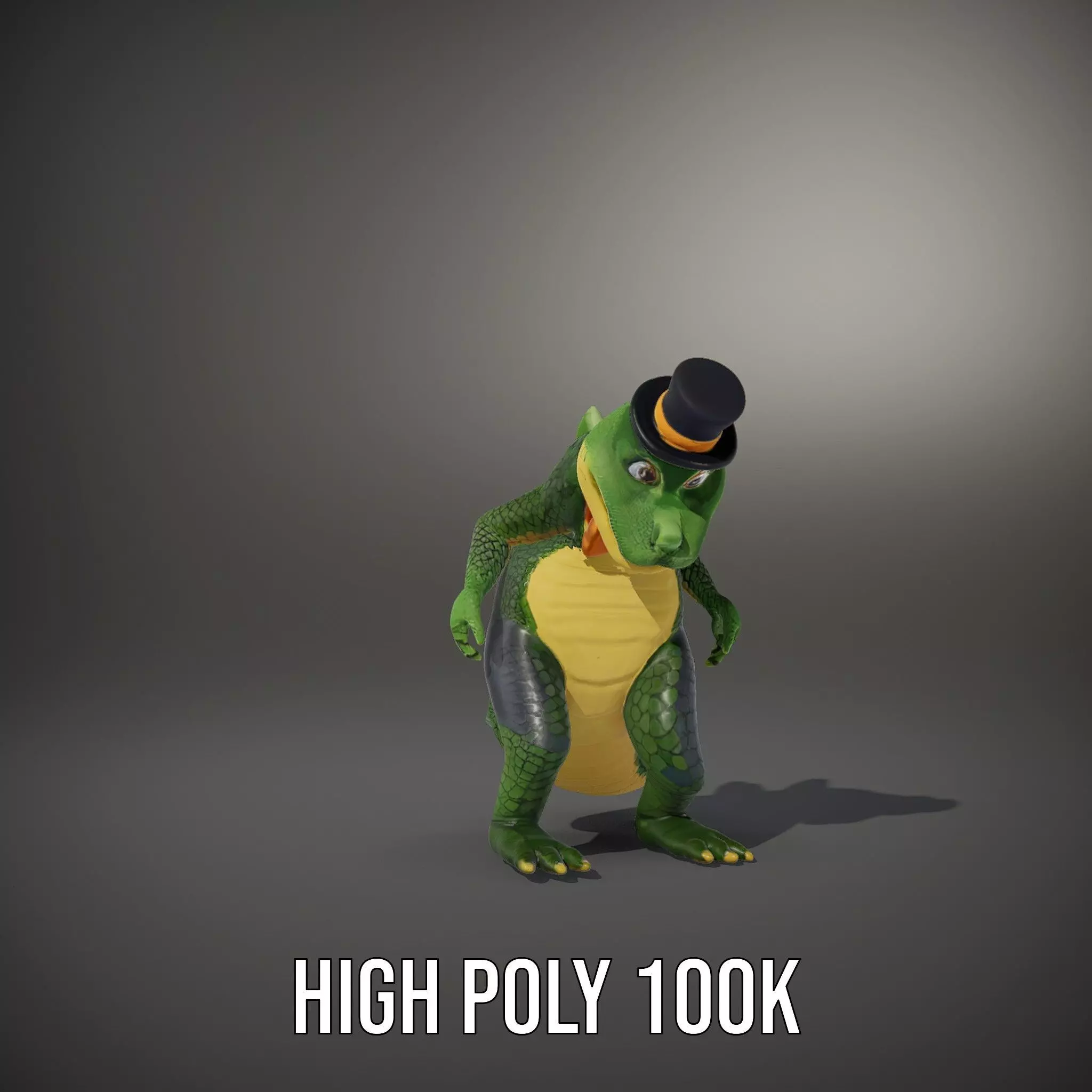 Dapper Crocodile model pack Low-poly 3D model_8