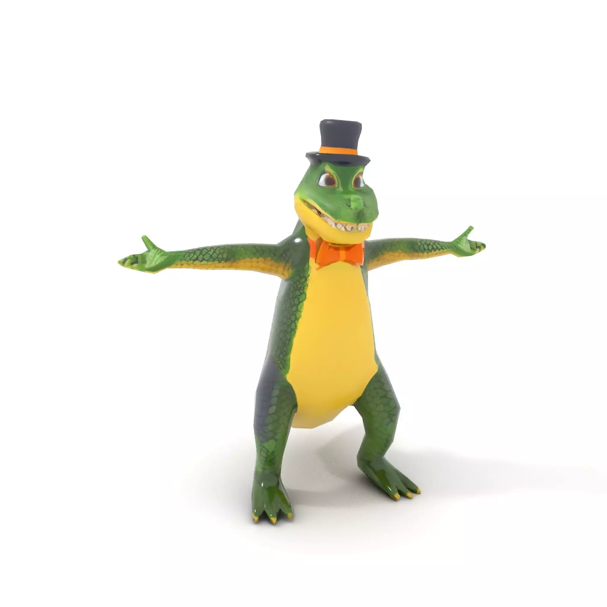 Dapper Crocodile model pack Low-poly 3D model_16