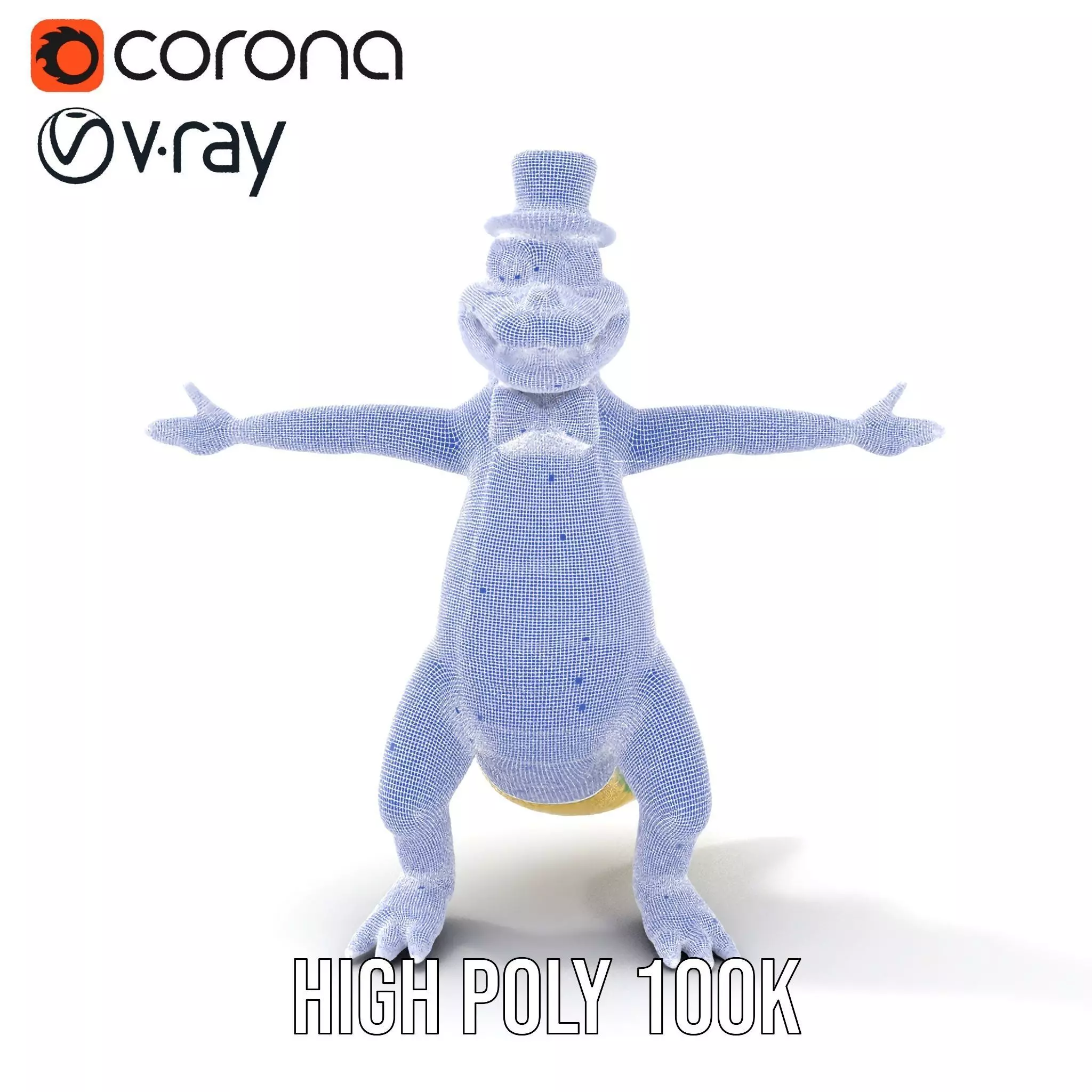 Dapper Crocodile model pack Low-poly 3D model_33