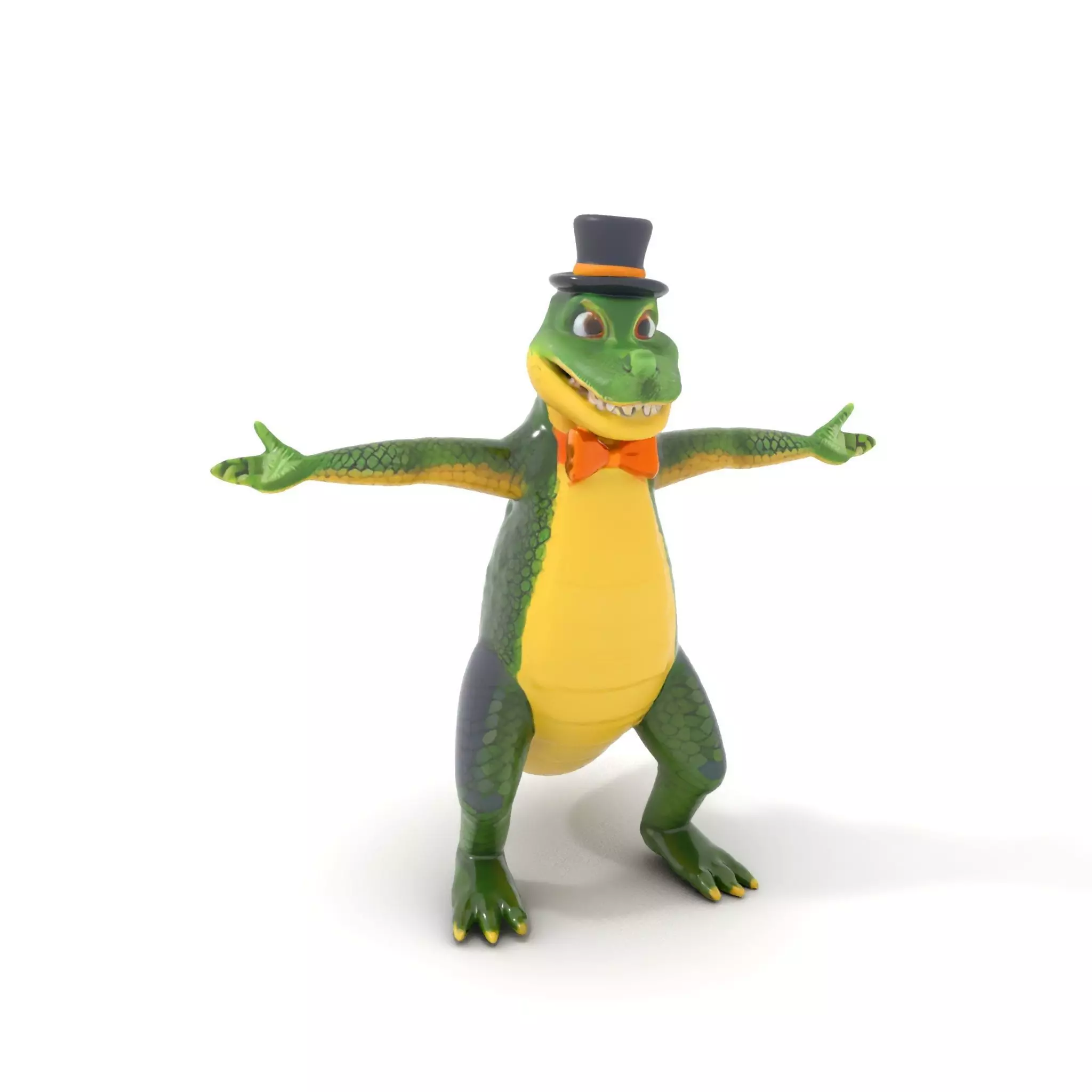 Dapper Crocodile model pack Low-poly 3D model_0